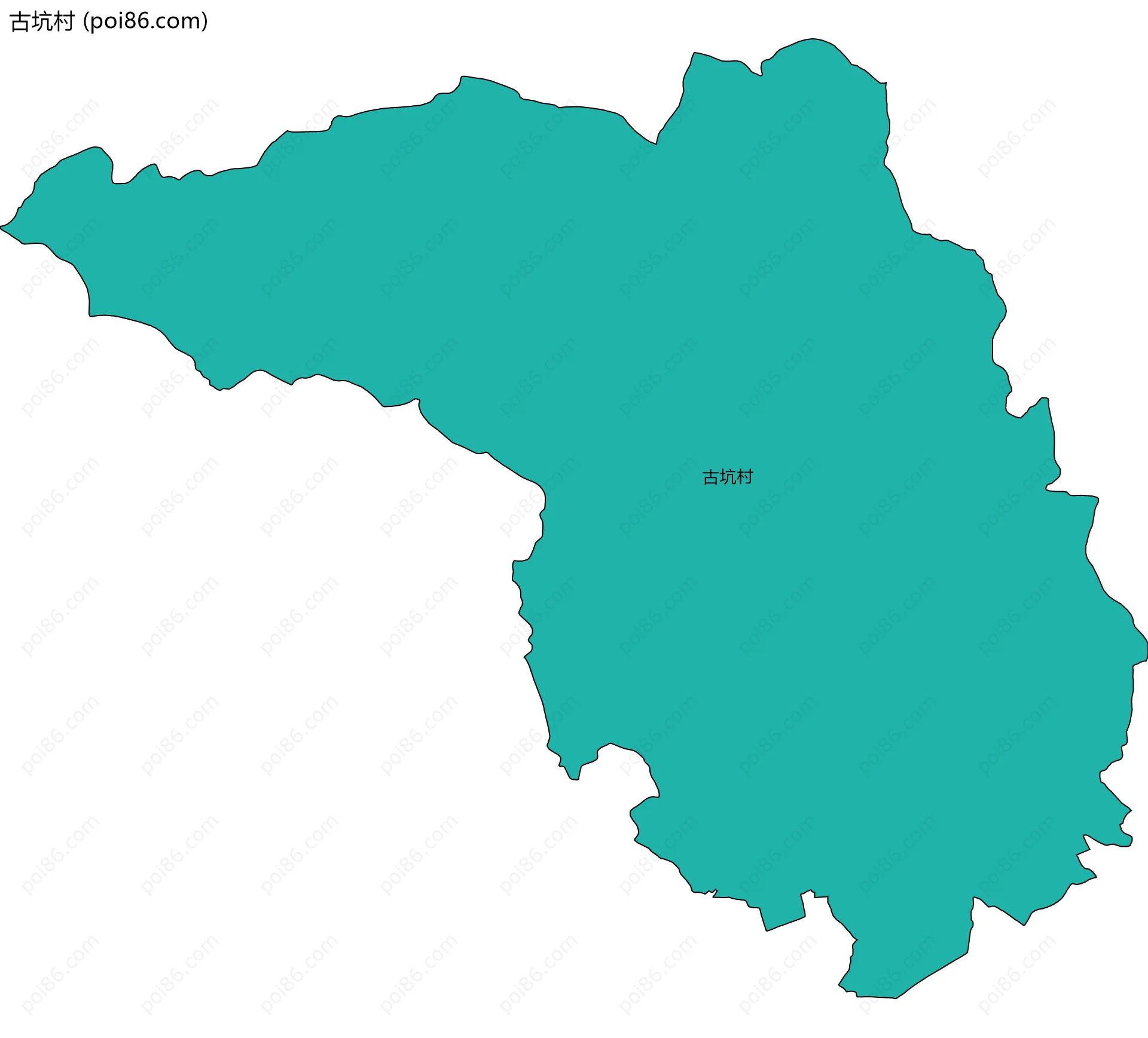 古坑村边界地图