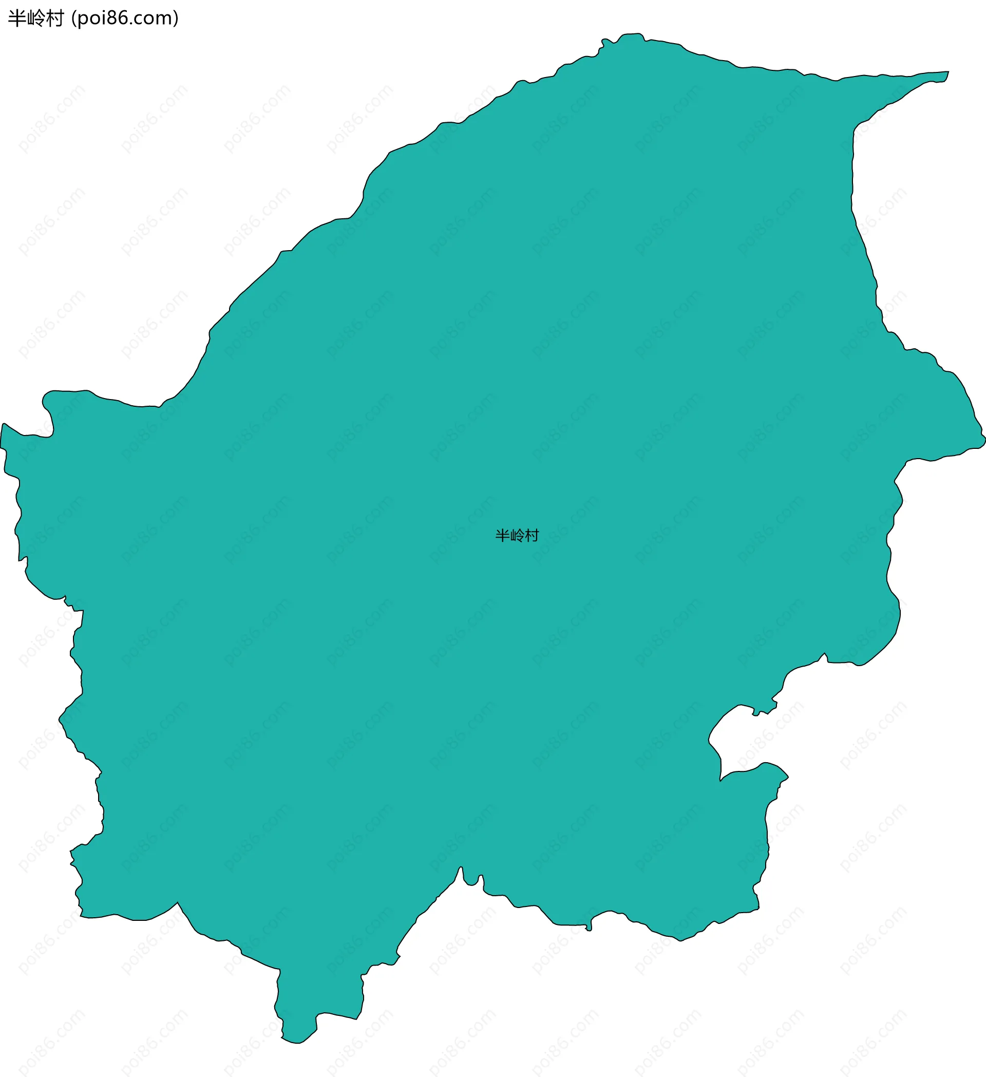 半岭村边界地图