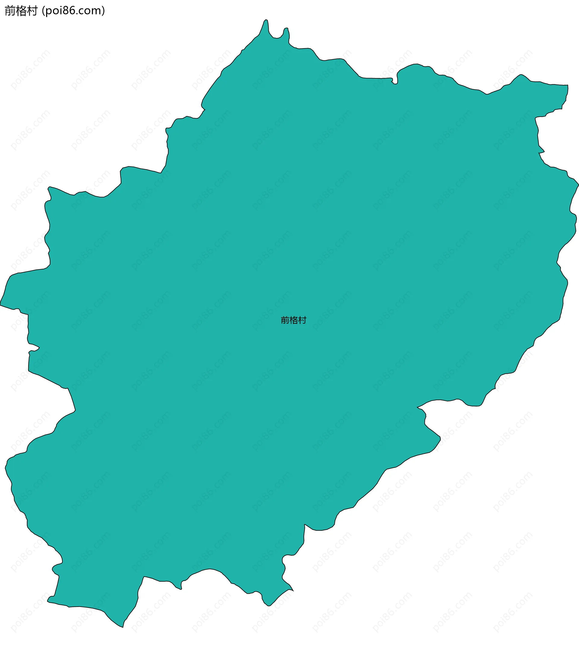 前格村边界地图