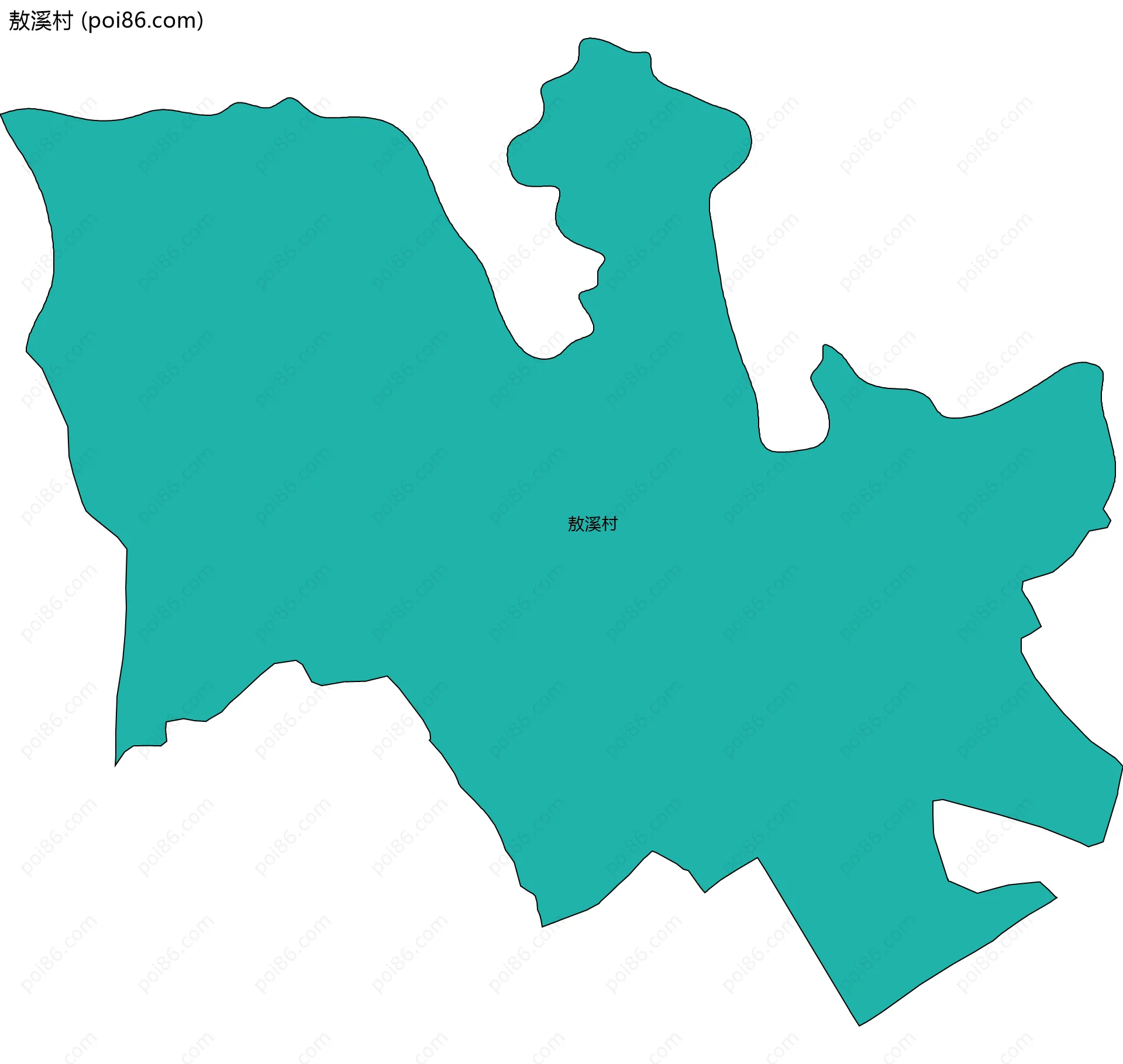 敖溪村边界地图