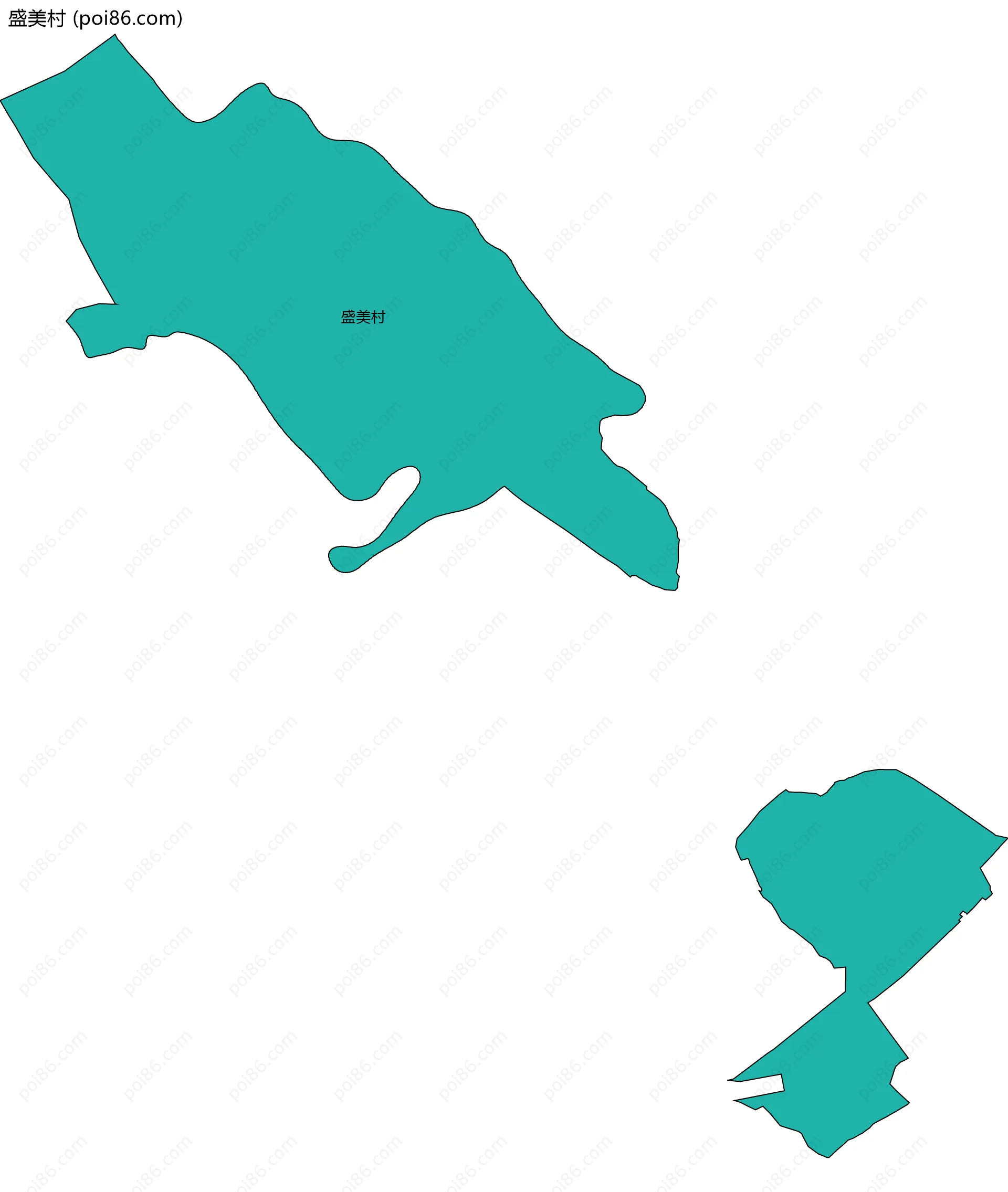 盛美村边界地图