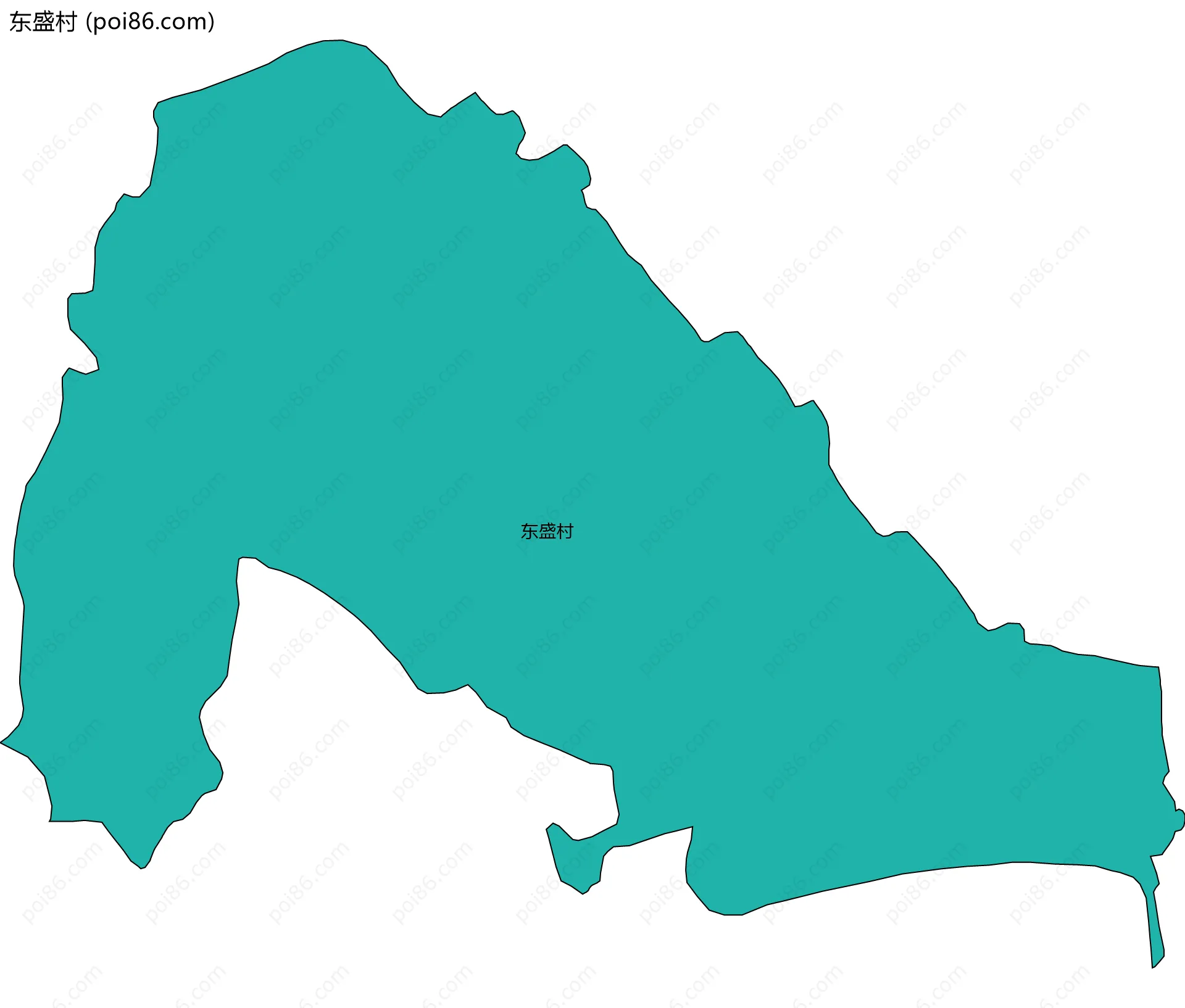 东盛村边界地图