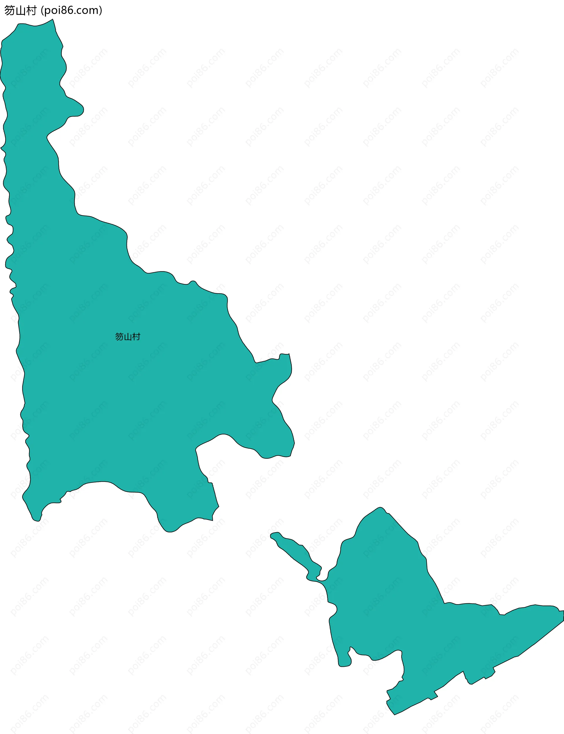 笏山村边界地图