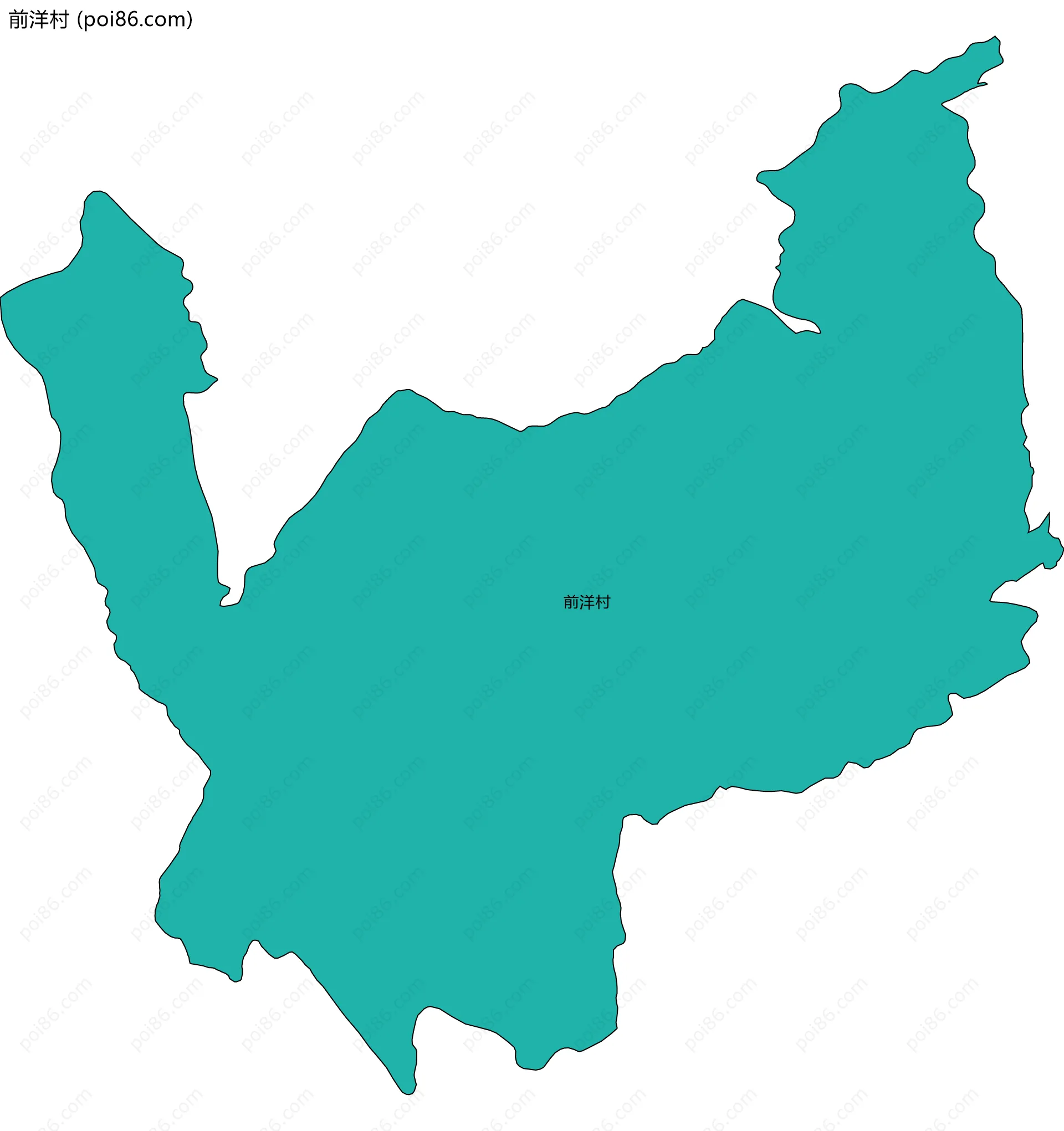 前洋村边界地图