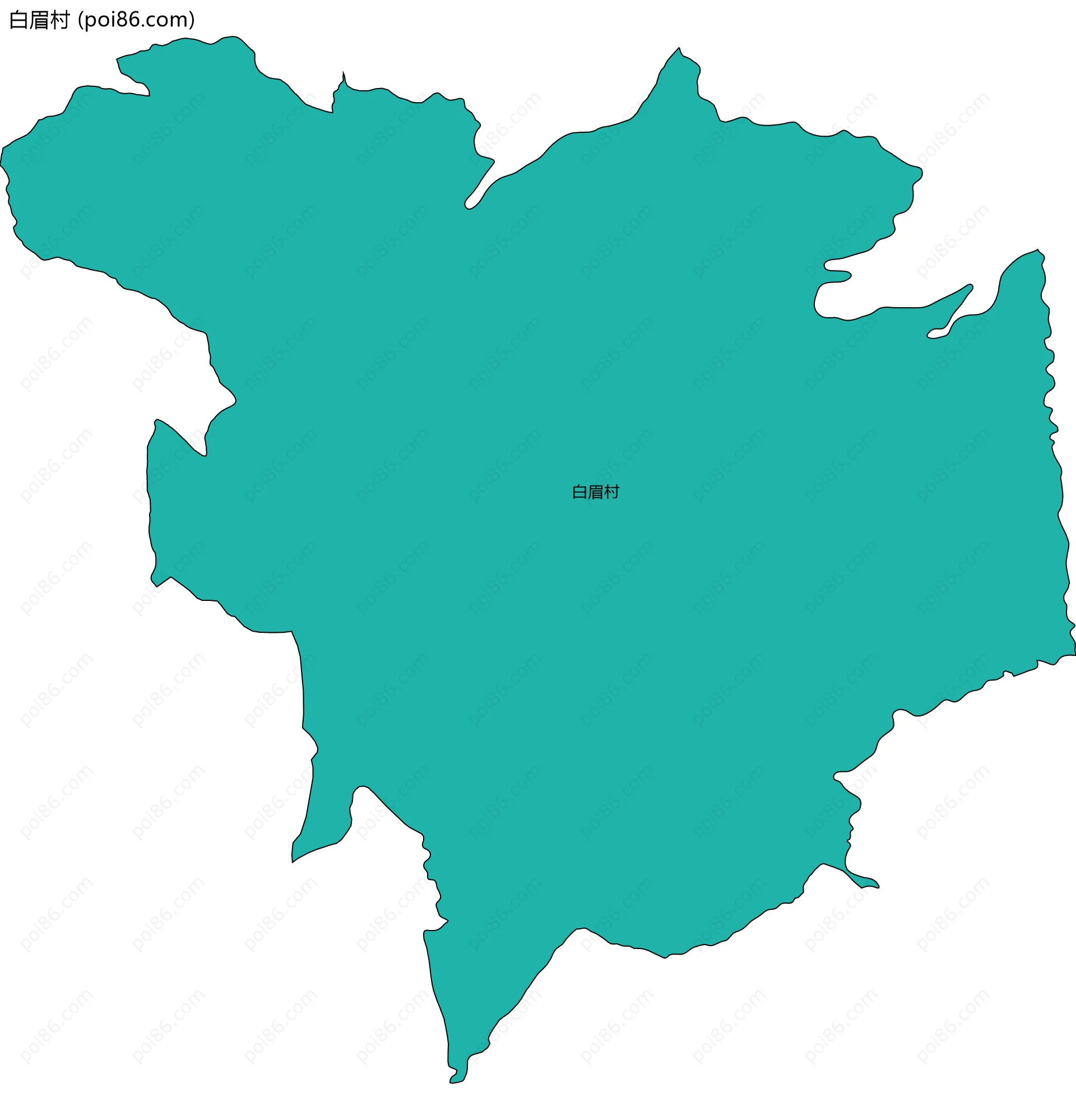 白眉村边界地图