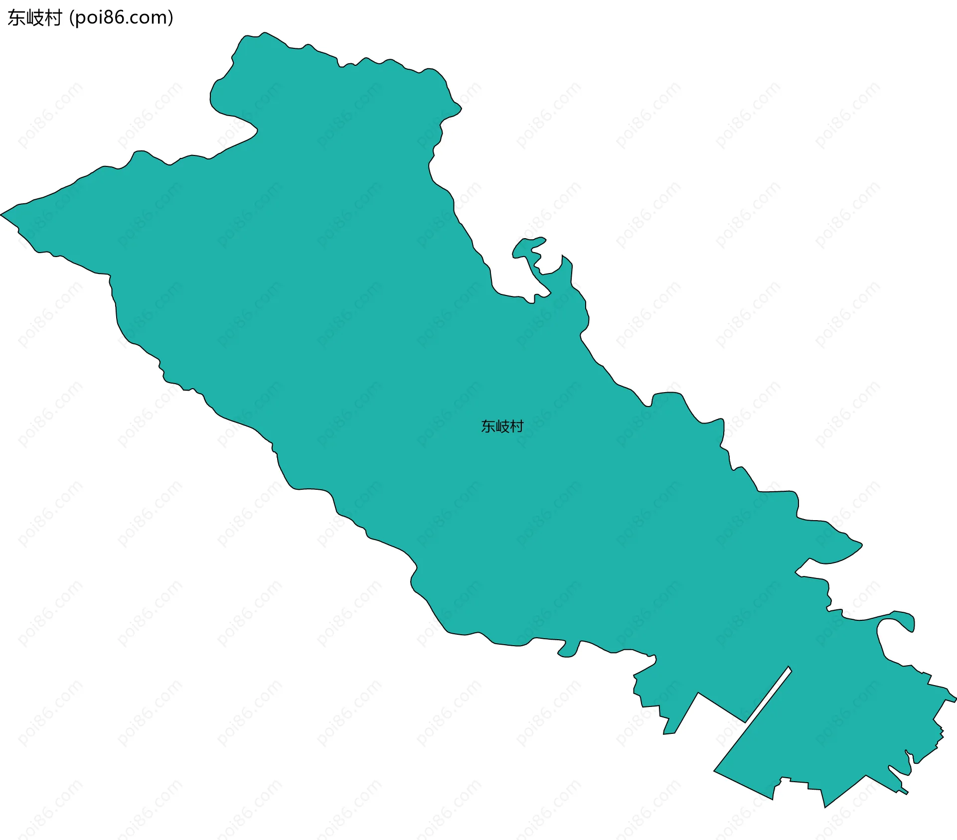 东岐村边界地图