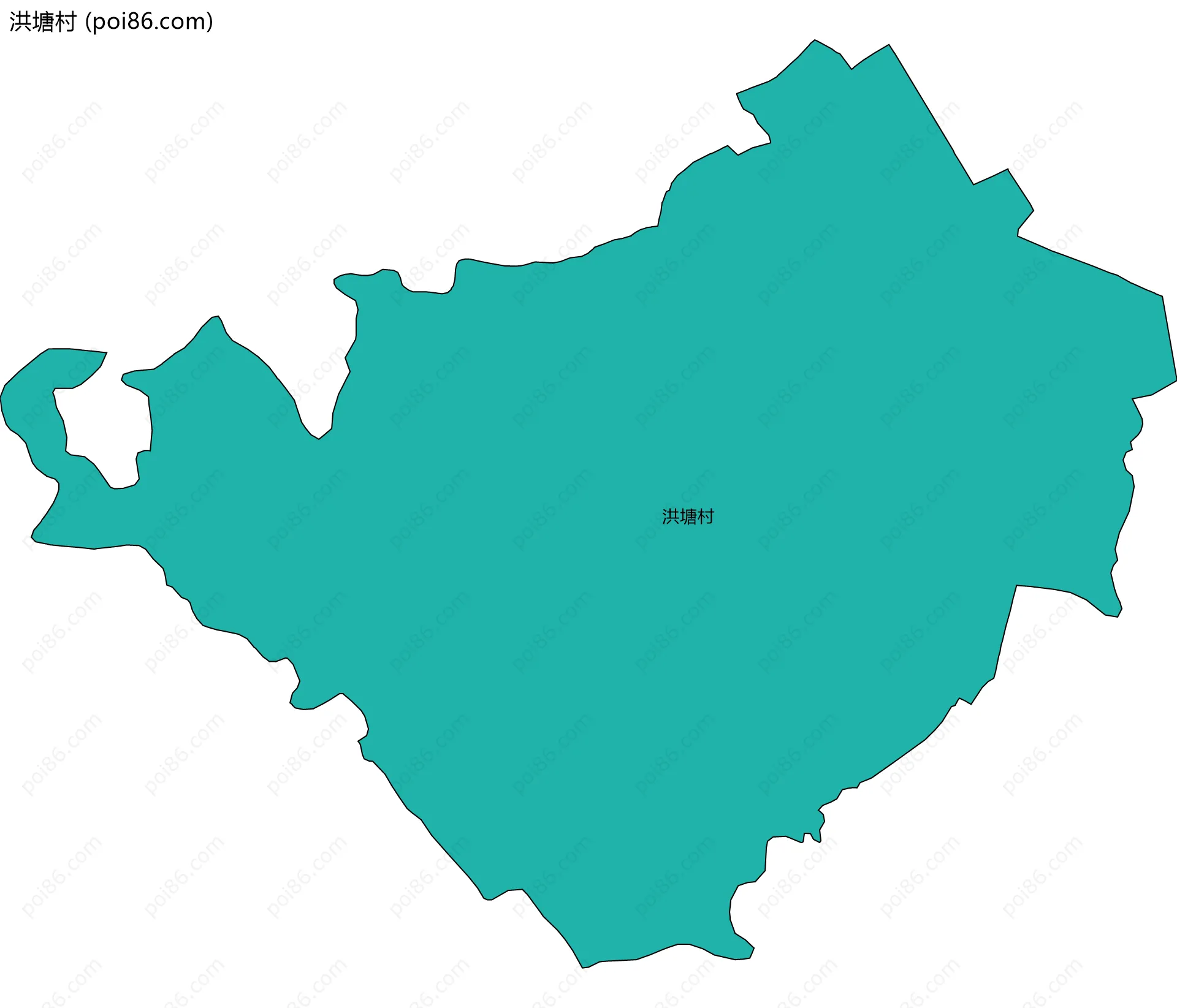 洪塘村边界地图