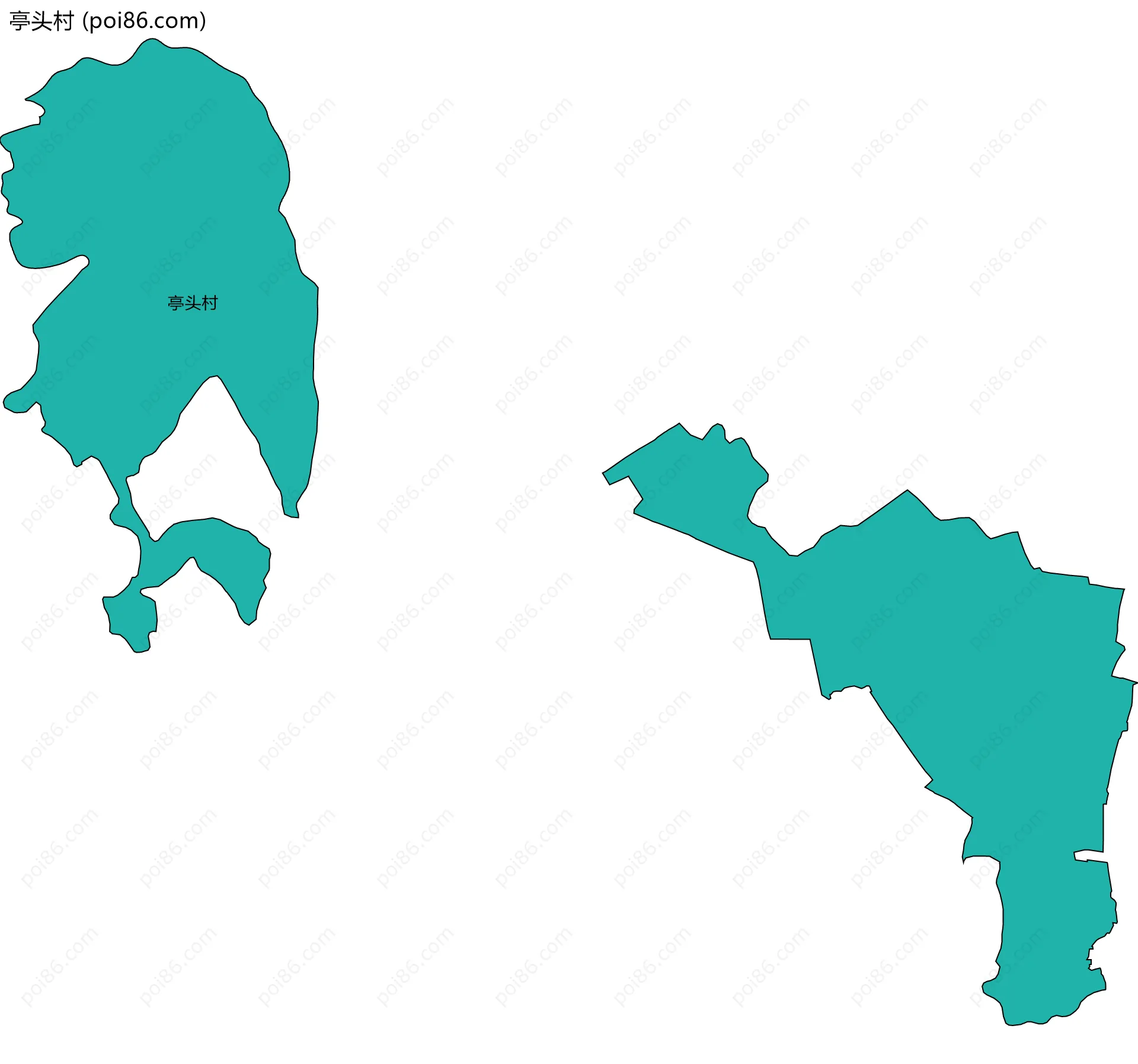 亭头村边界地图