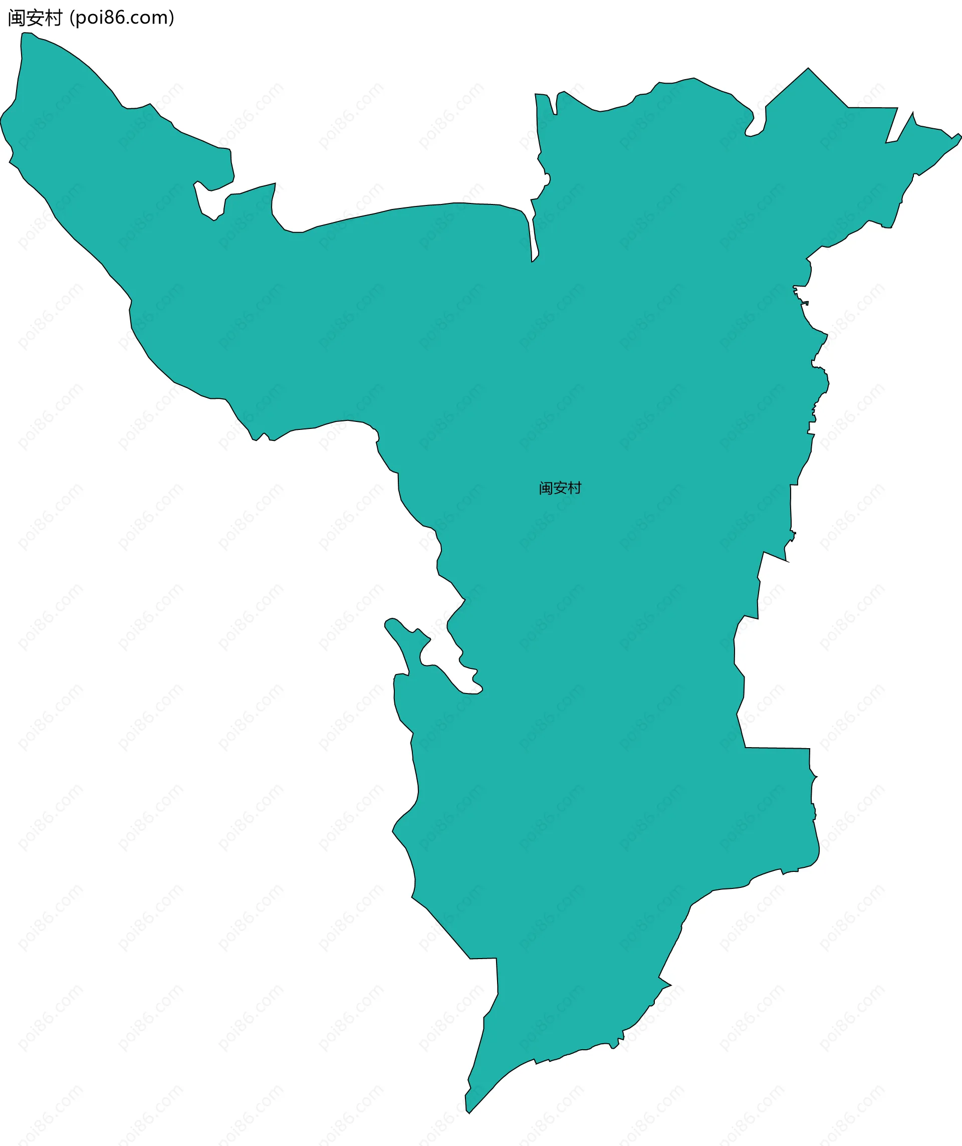 闽安村边界地图