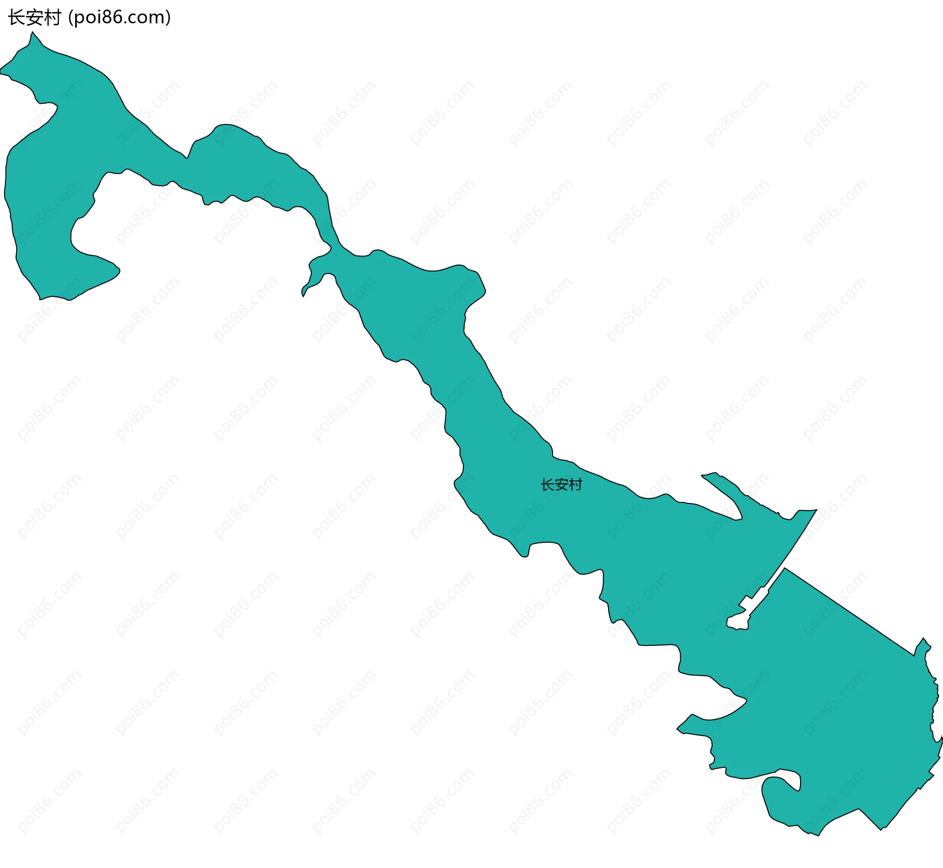 长安村边界地图