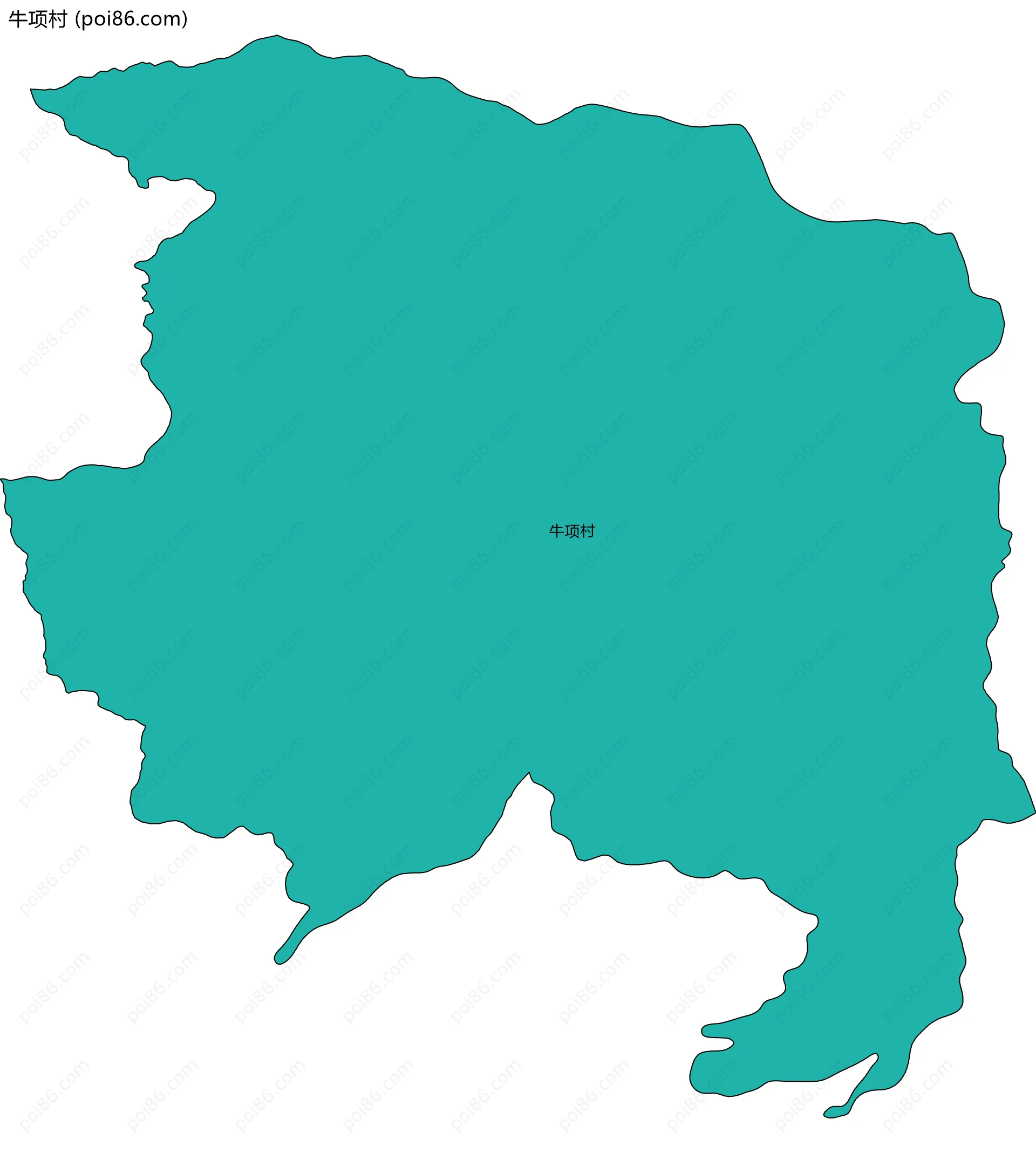 牛项村边界地图