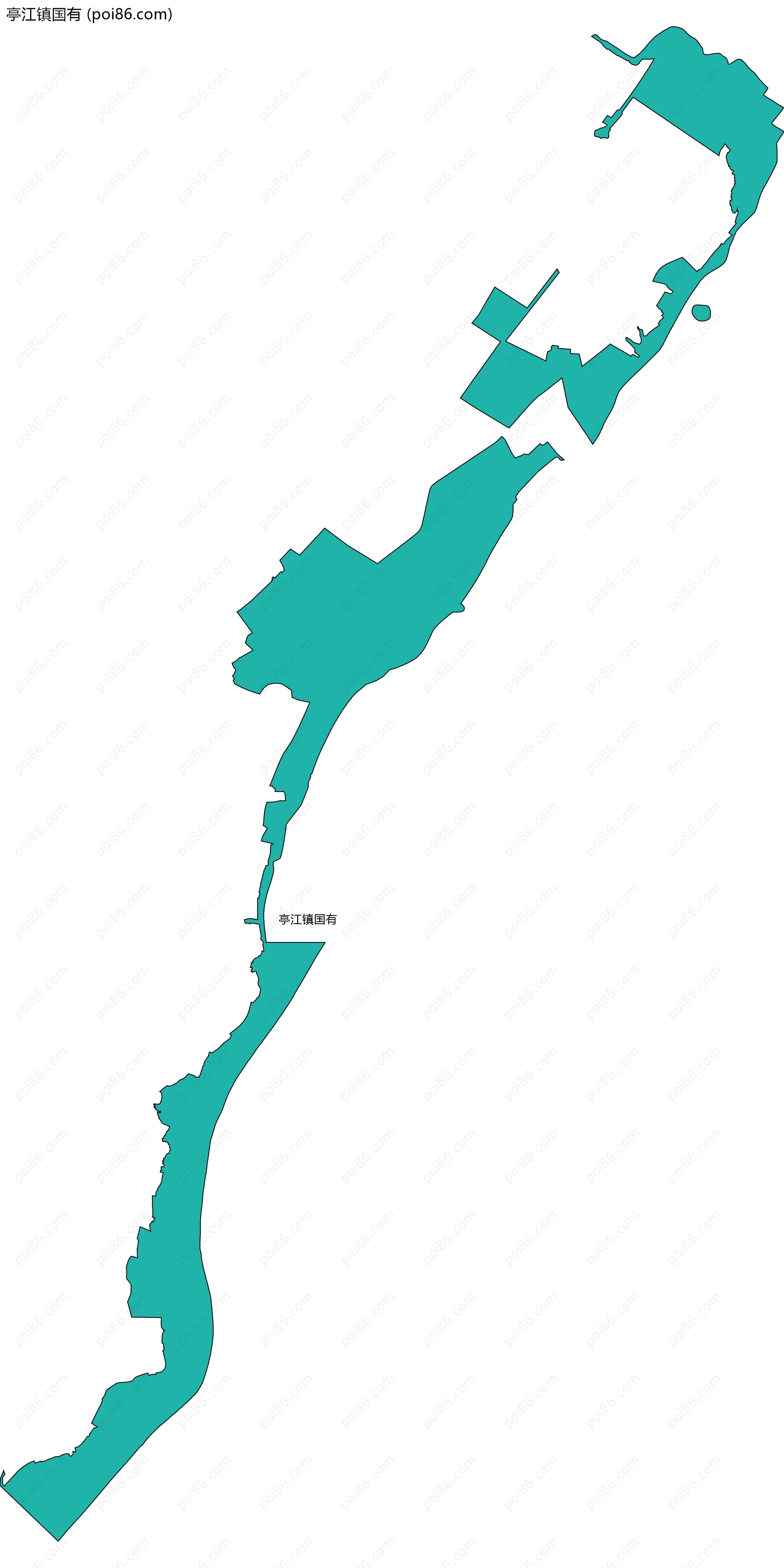 亭江镇国有边界地图