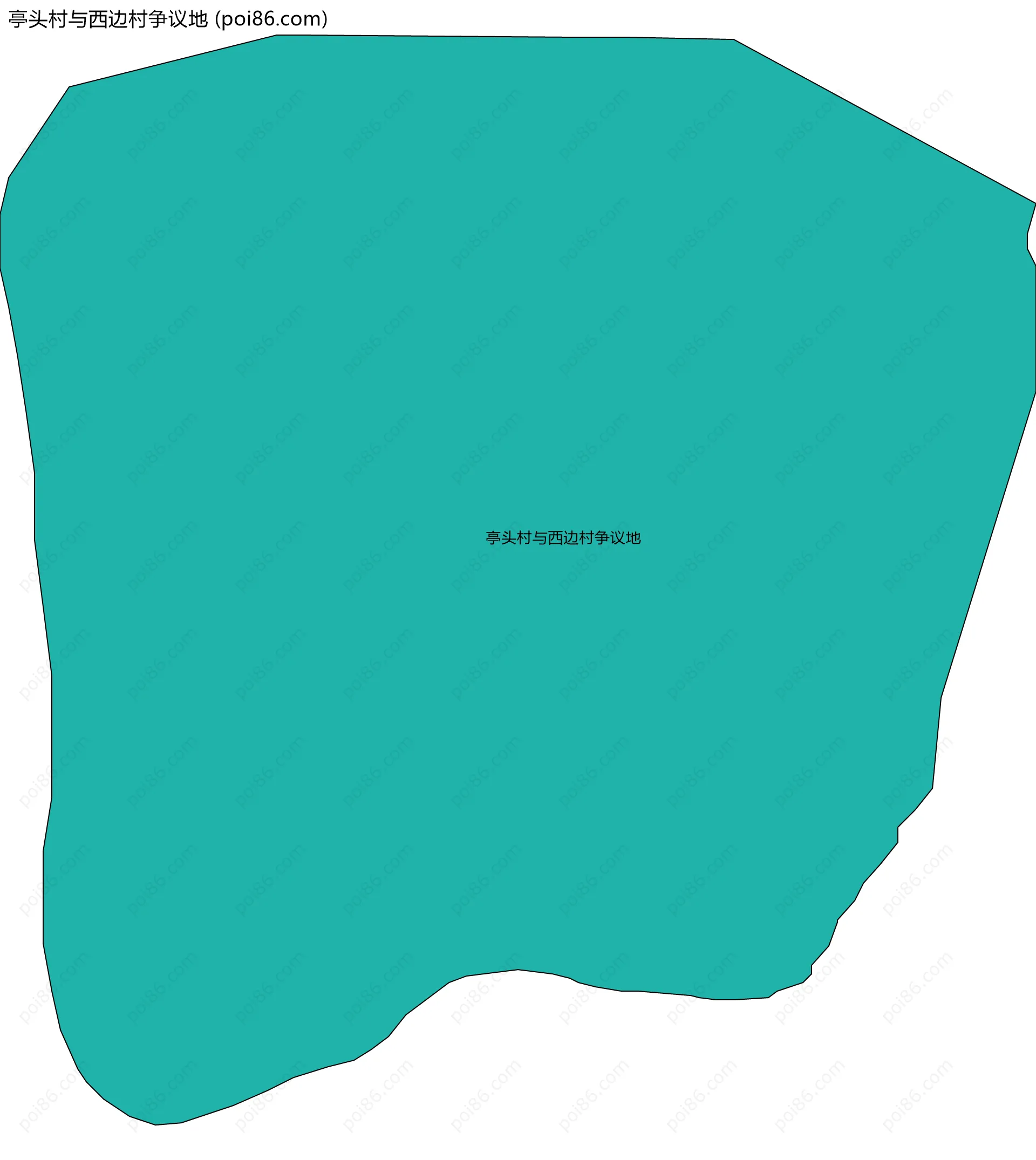 亭头村与西边村争议地边界地图