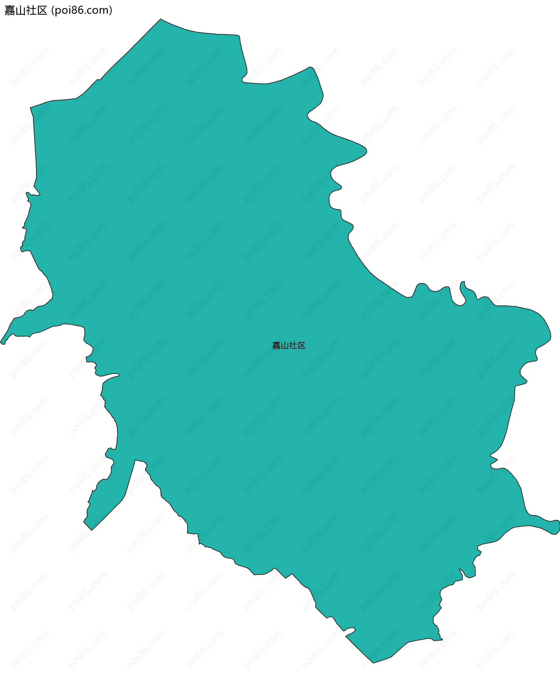 嘉山社区边界地图