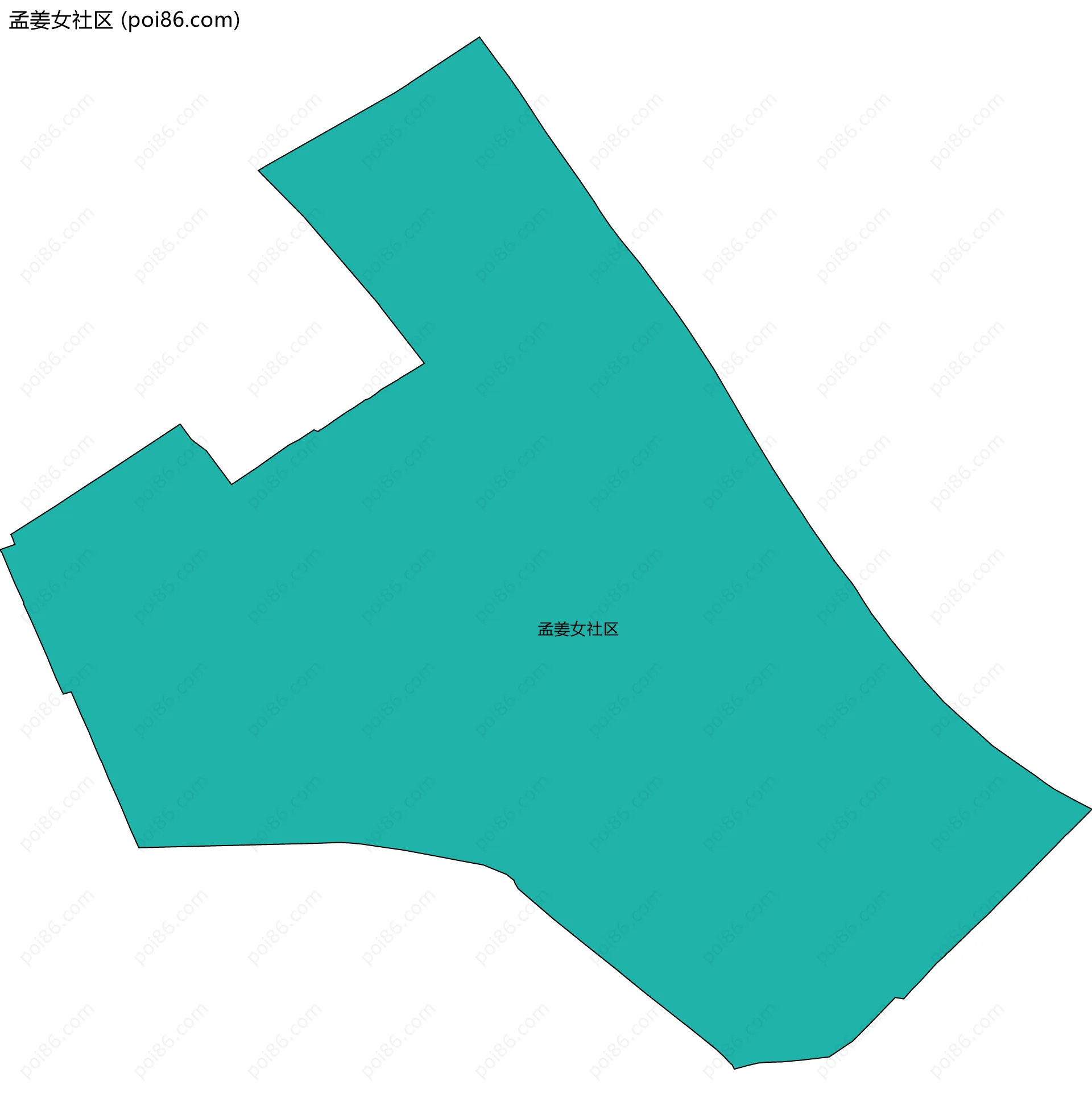 孟姜女社区边界地图