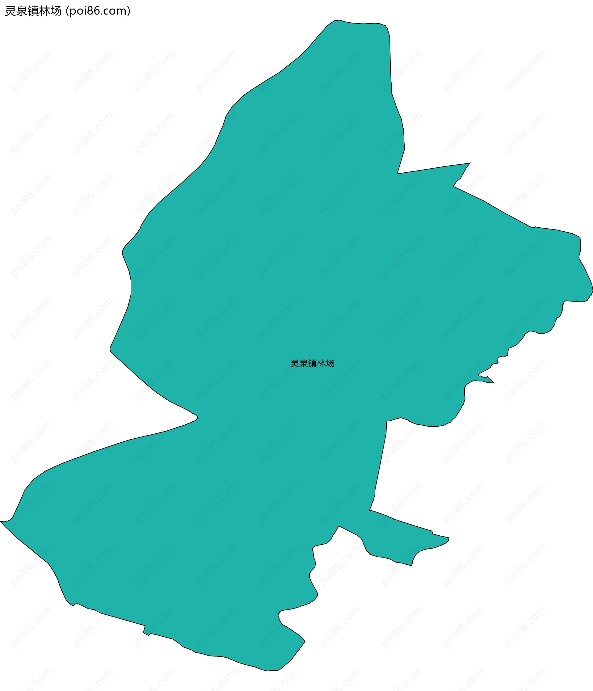 灵泉镇林场边界地图