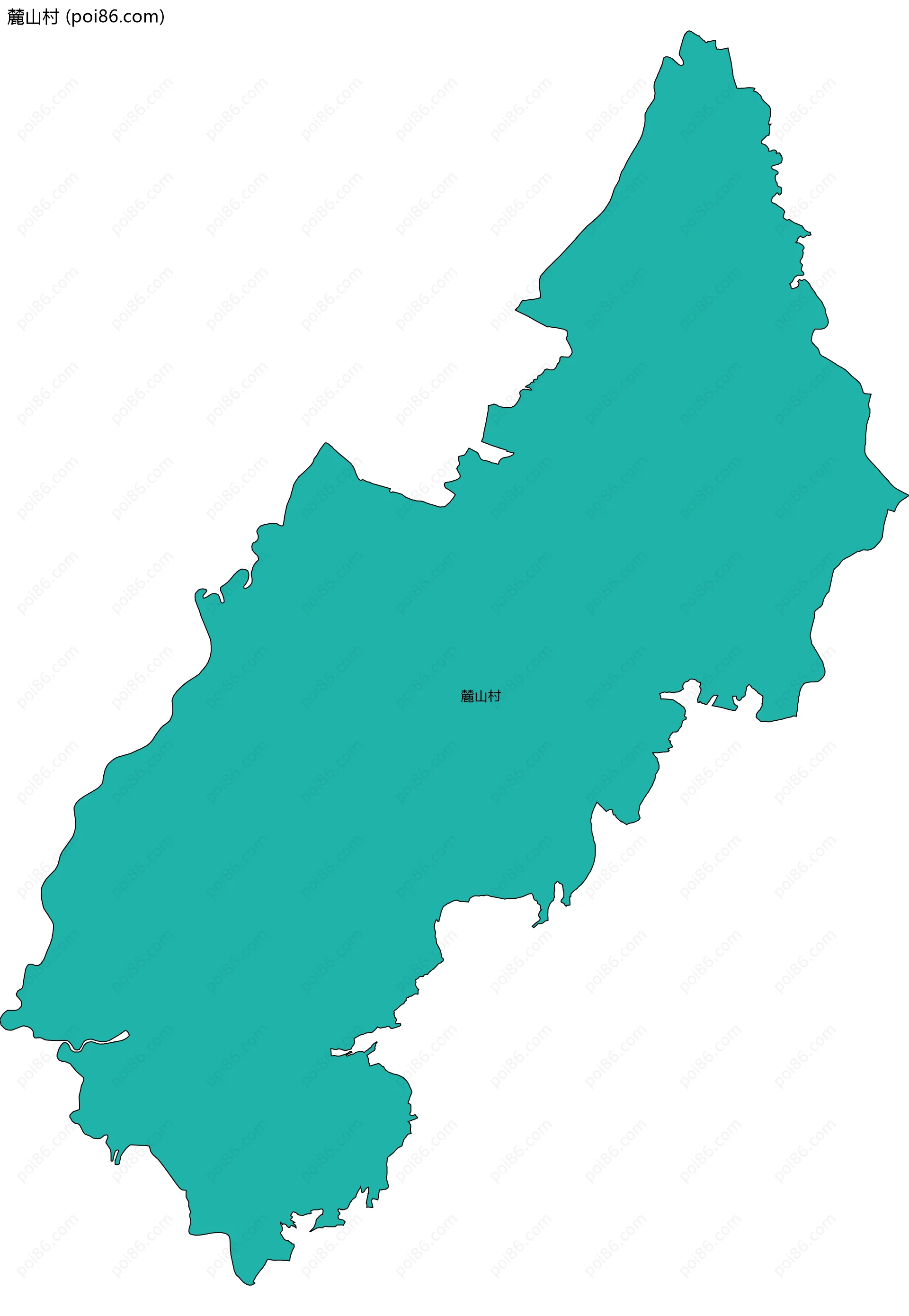 麓山村边界地图