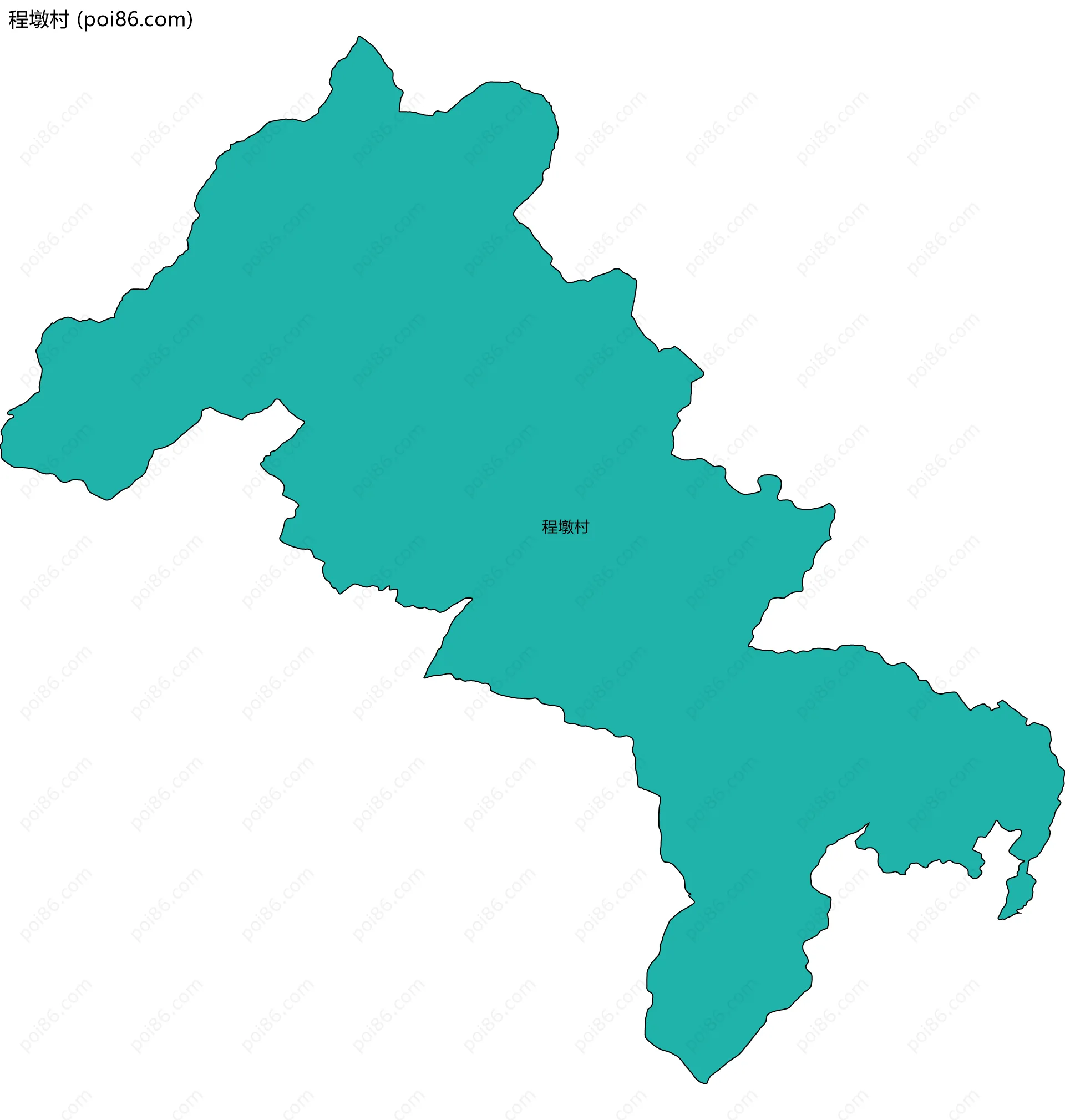 程墩村边界地图