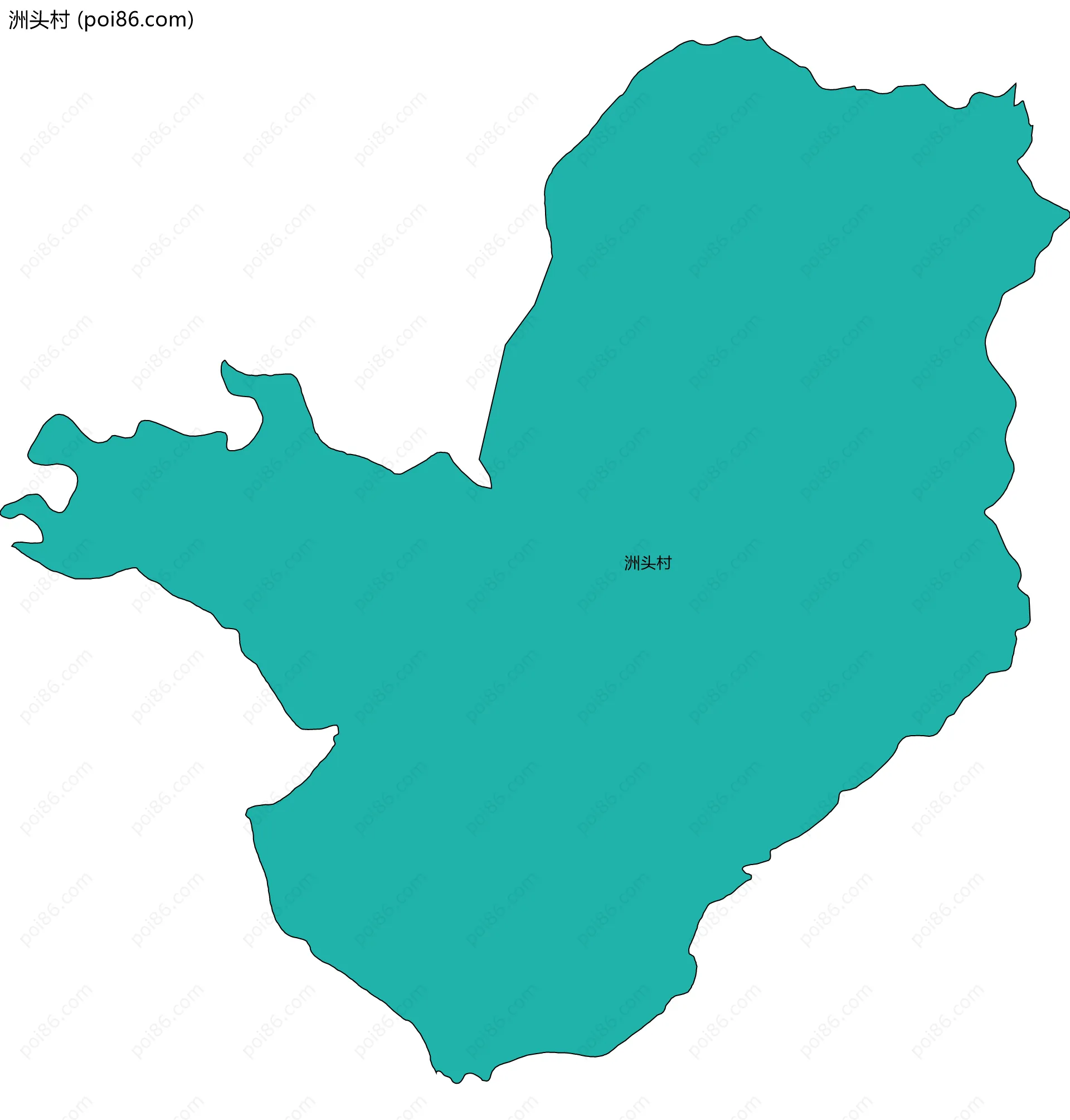 洲头村边界地图