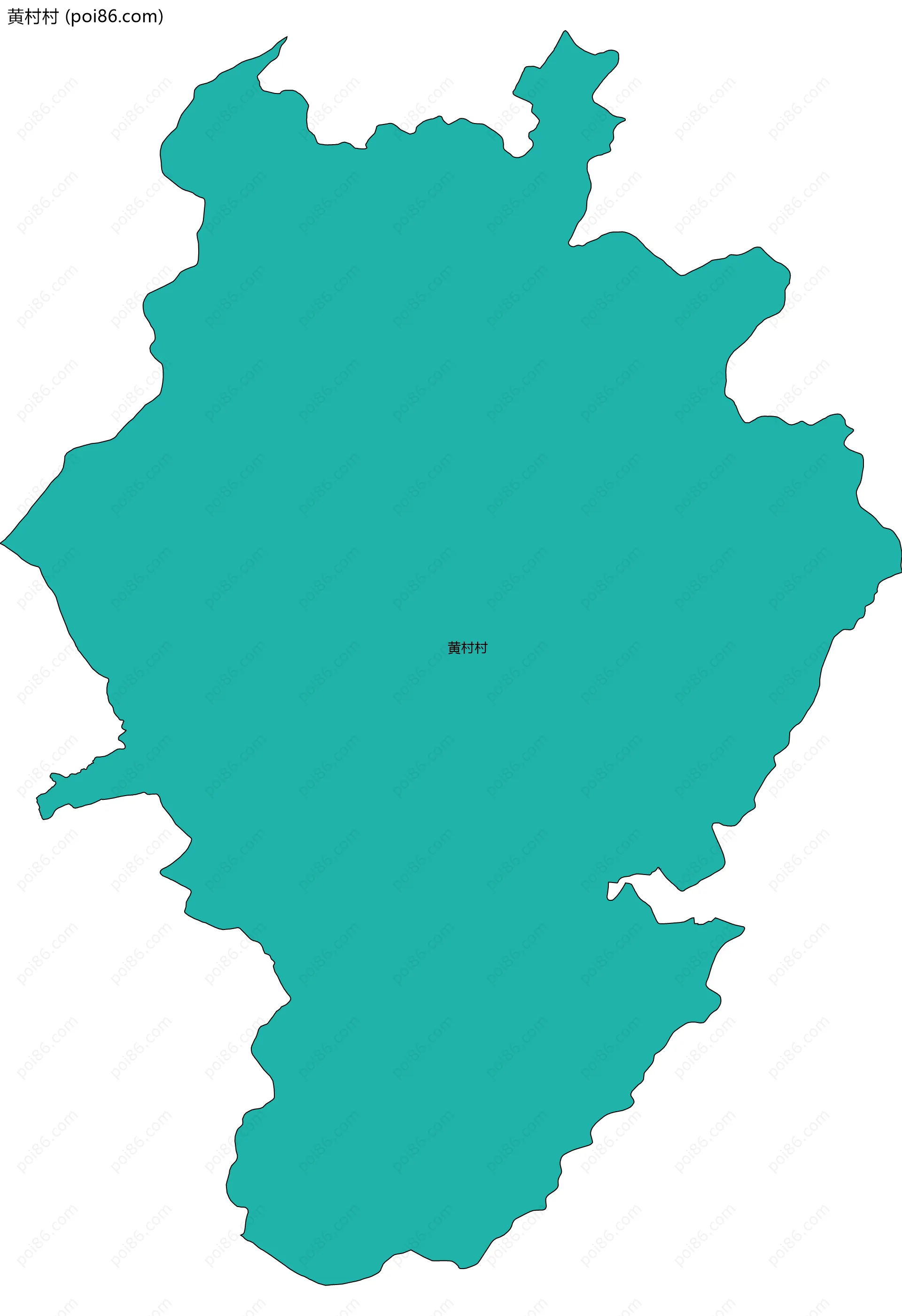 黄村村边界地图