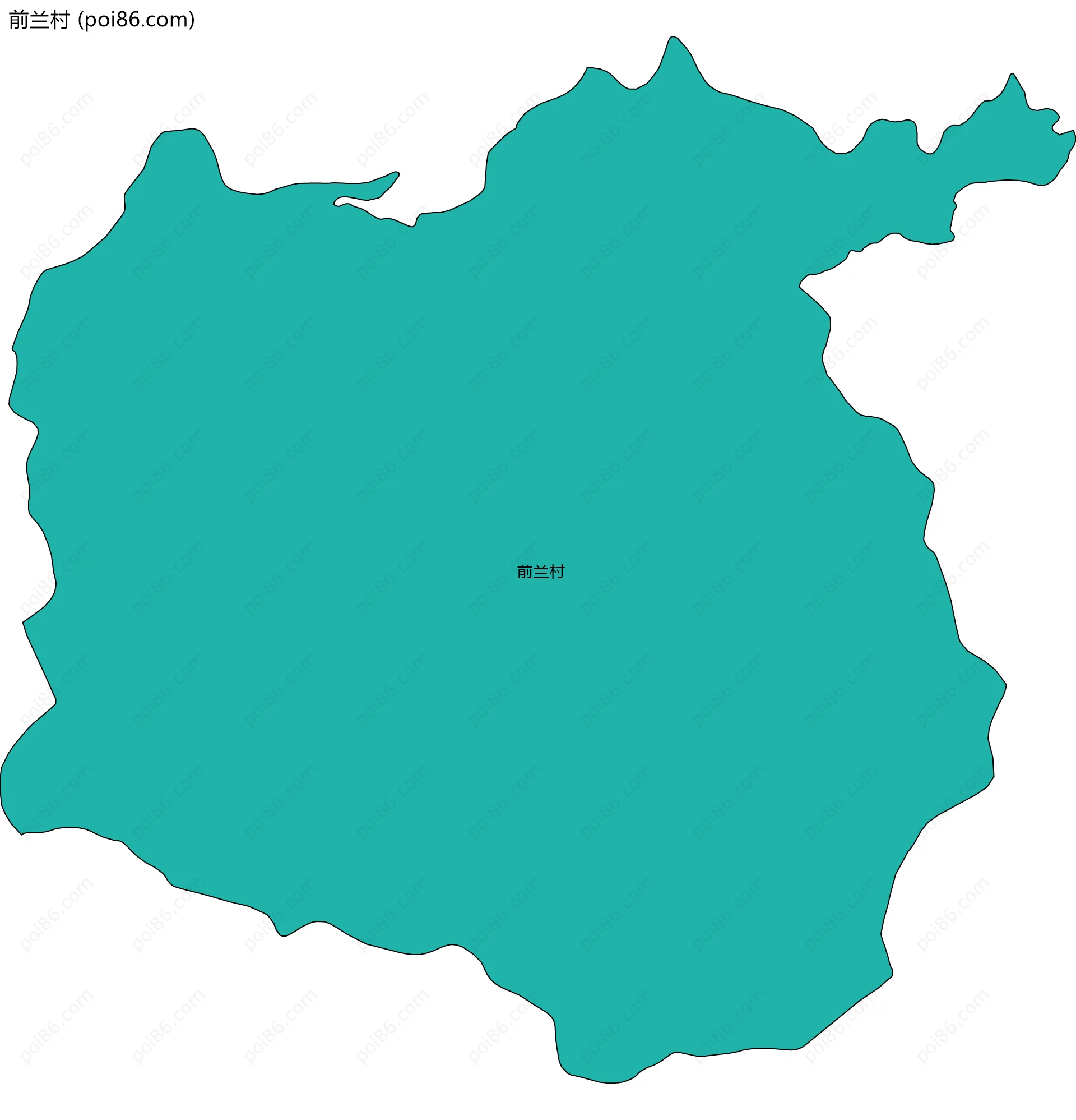 前兰村边界地图
