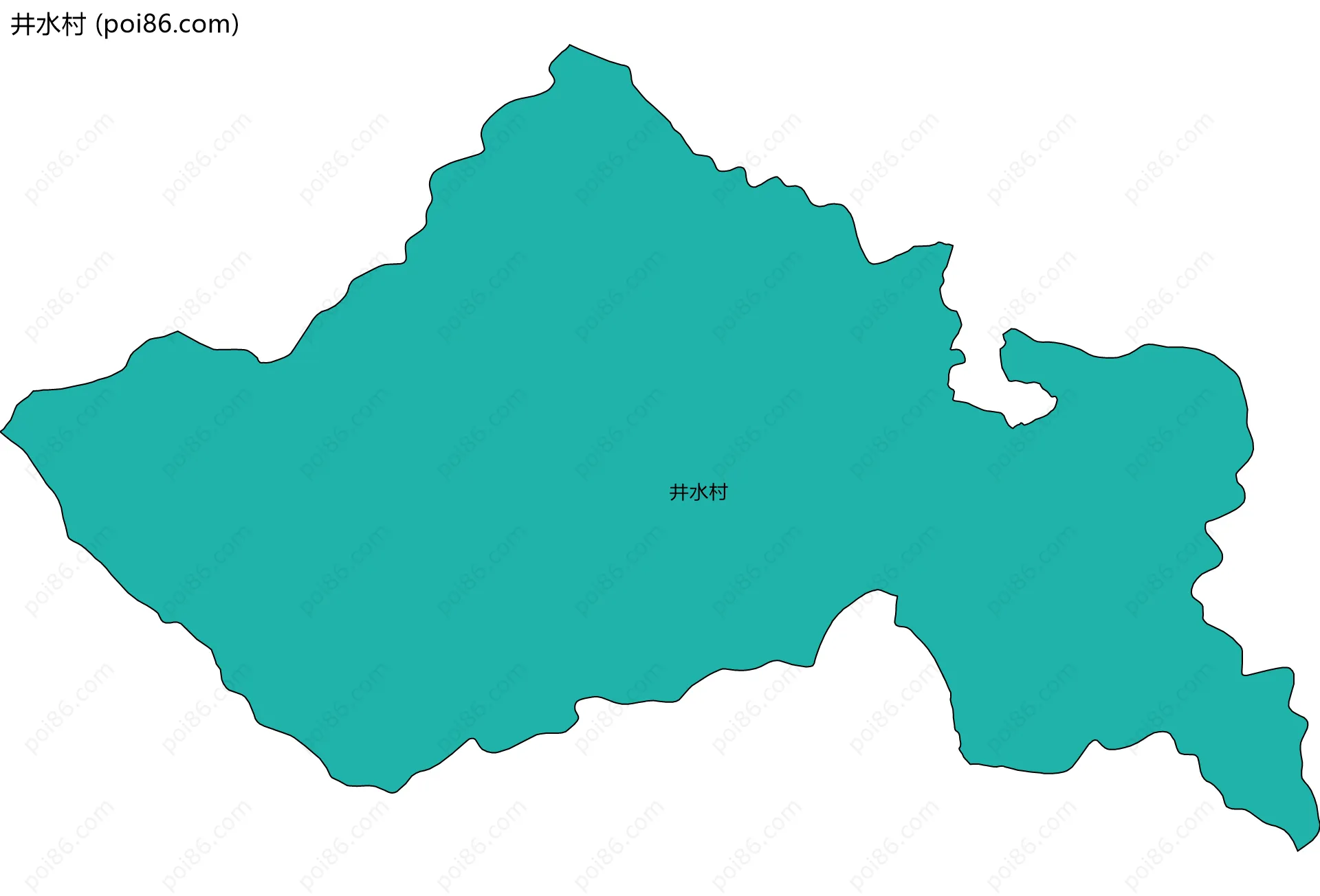 井水村边界地图