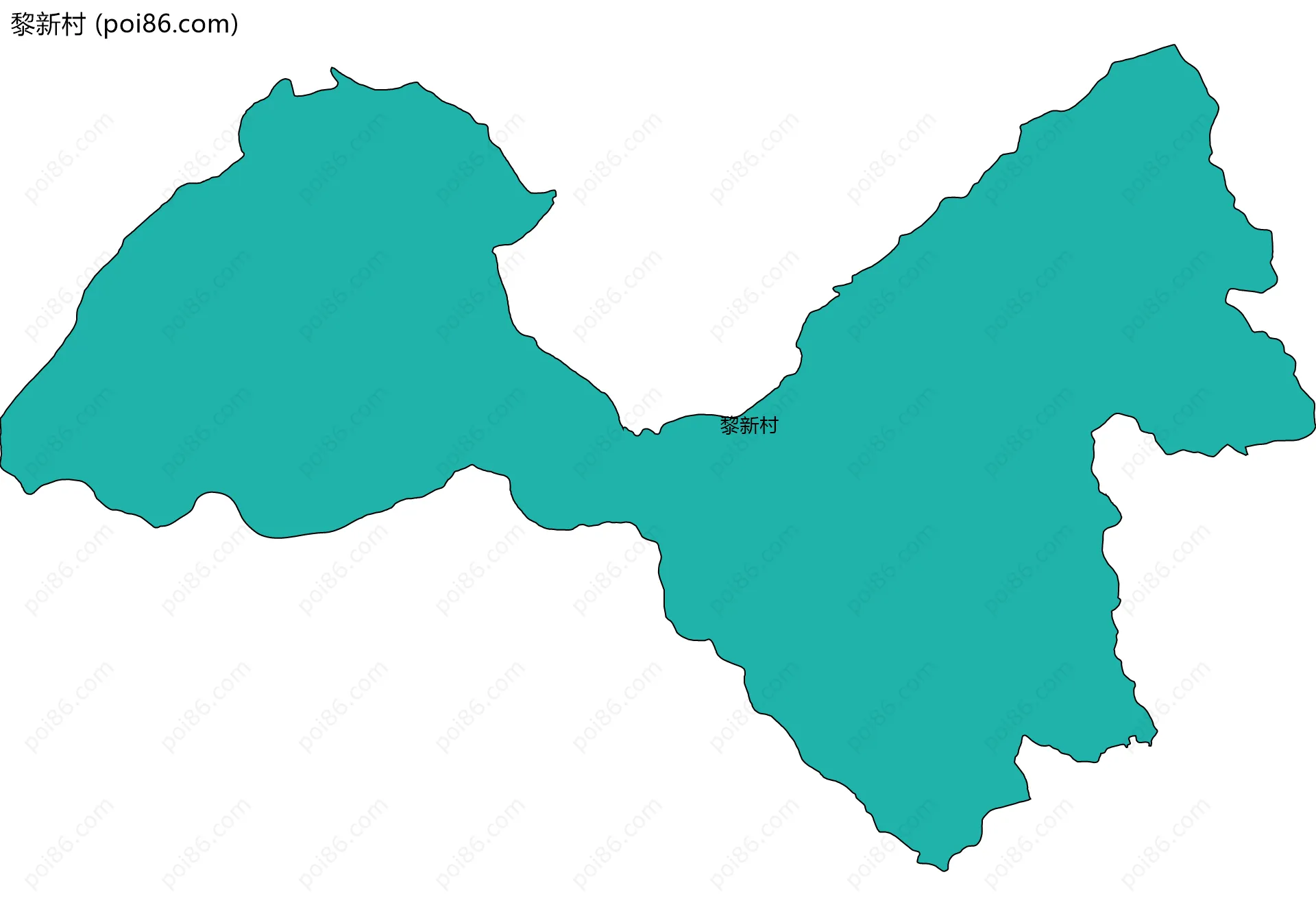 黎新村边界地图