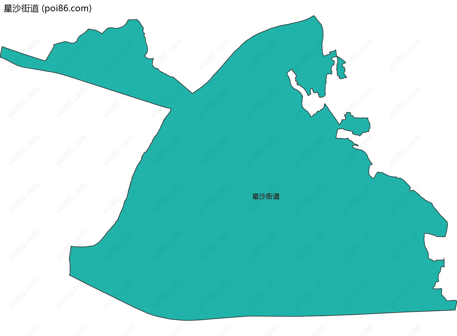 星沙街道边界地图