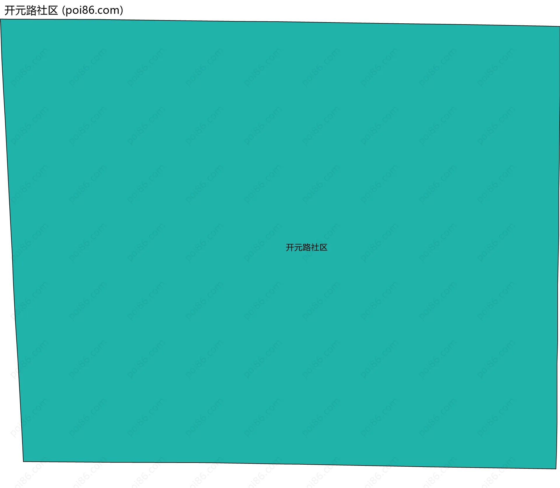 开元路社区边界地图
