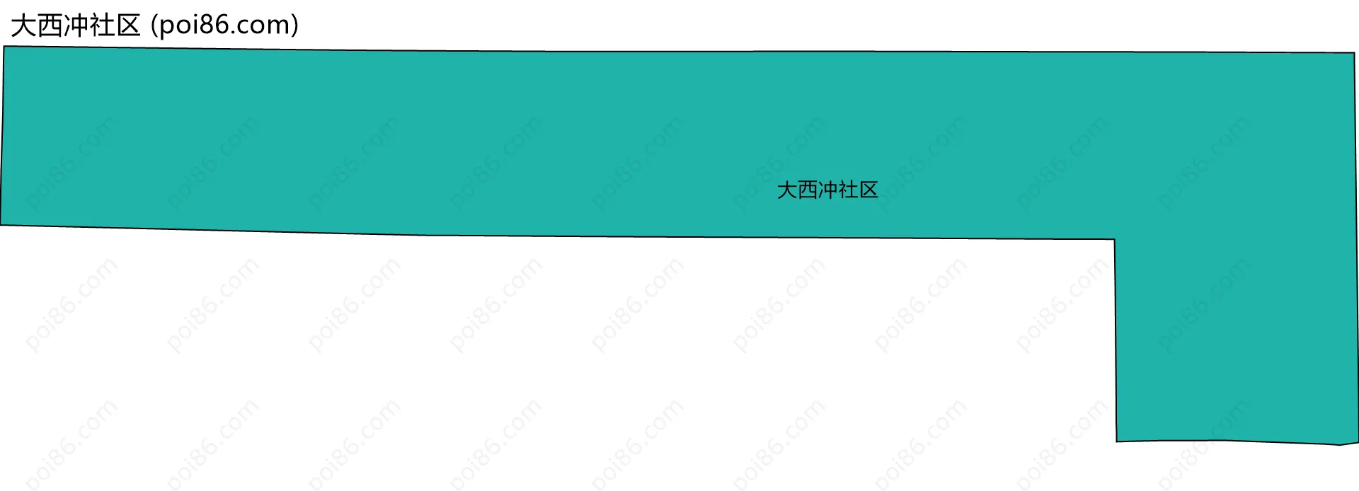 大西冲社区边界地图