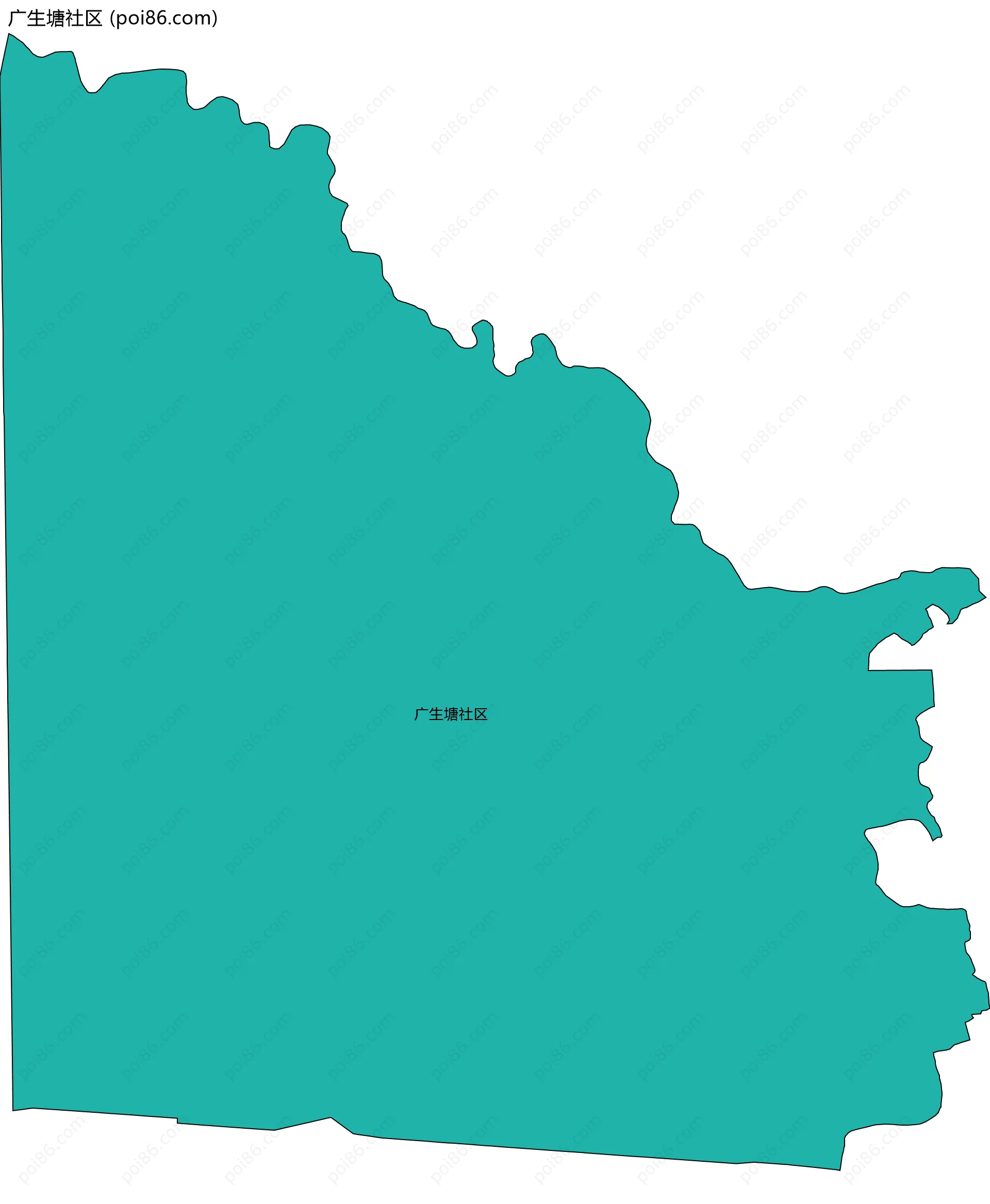 广生塘社区边界地图