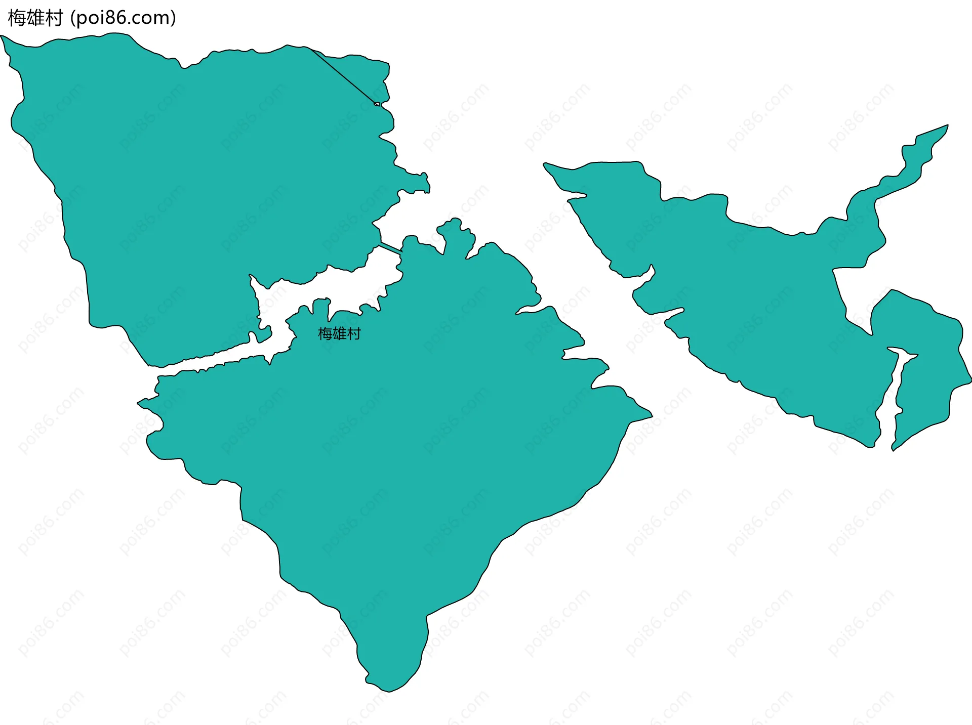 梅雄村边界地图