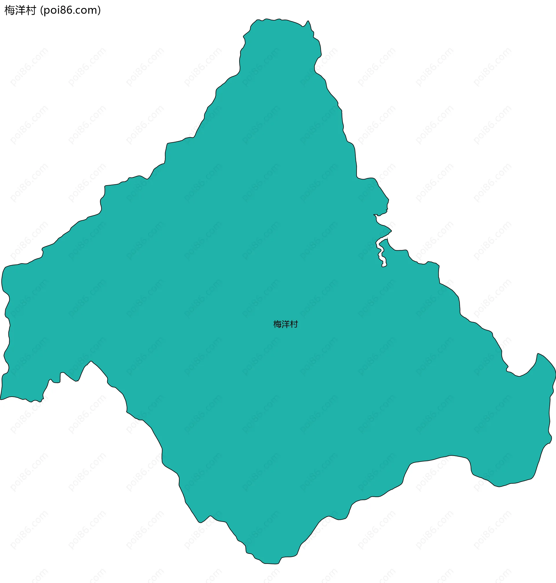 梅洋村边界地图