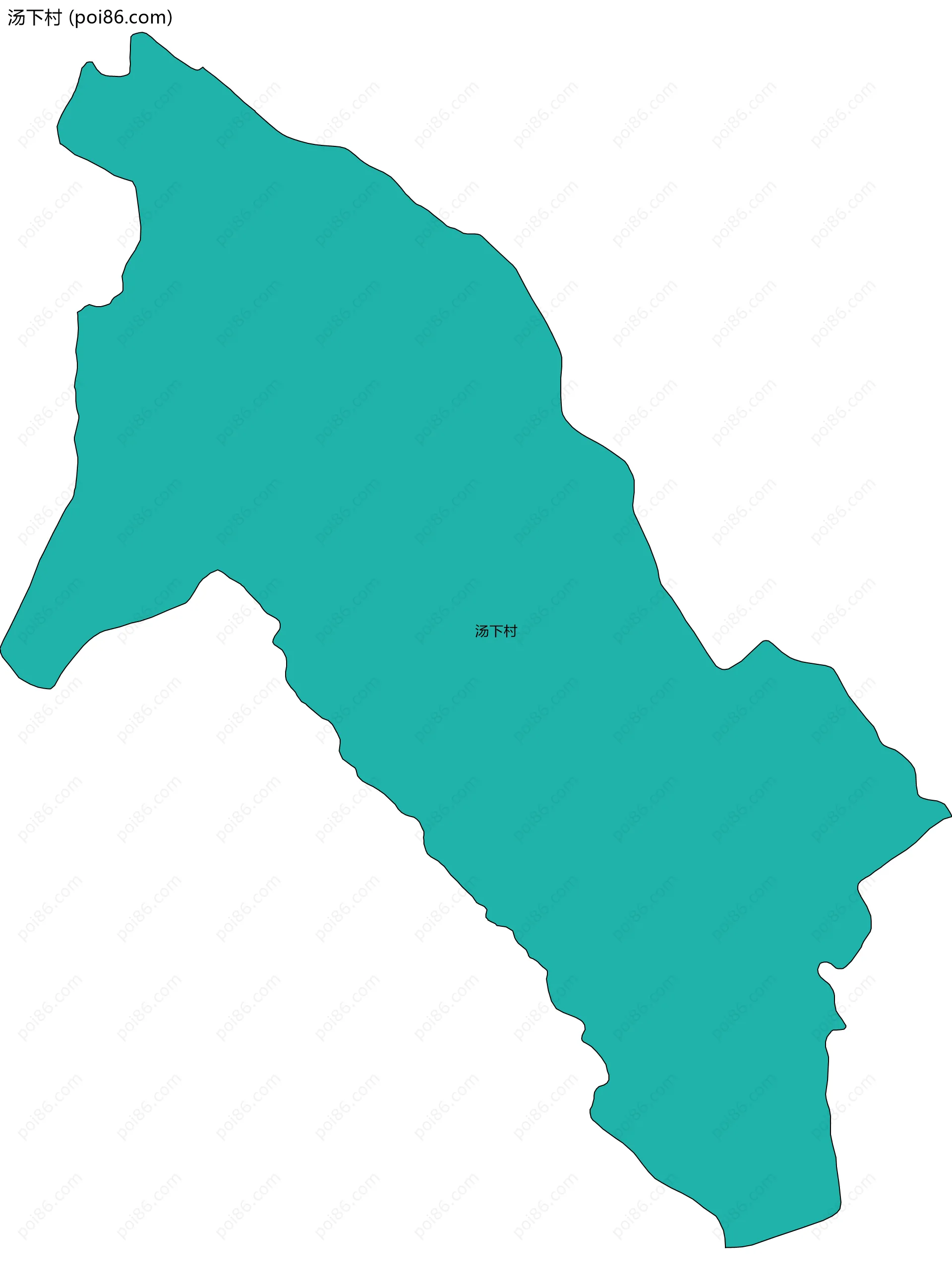 汤下村边界地图