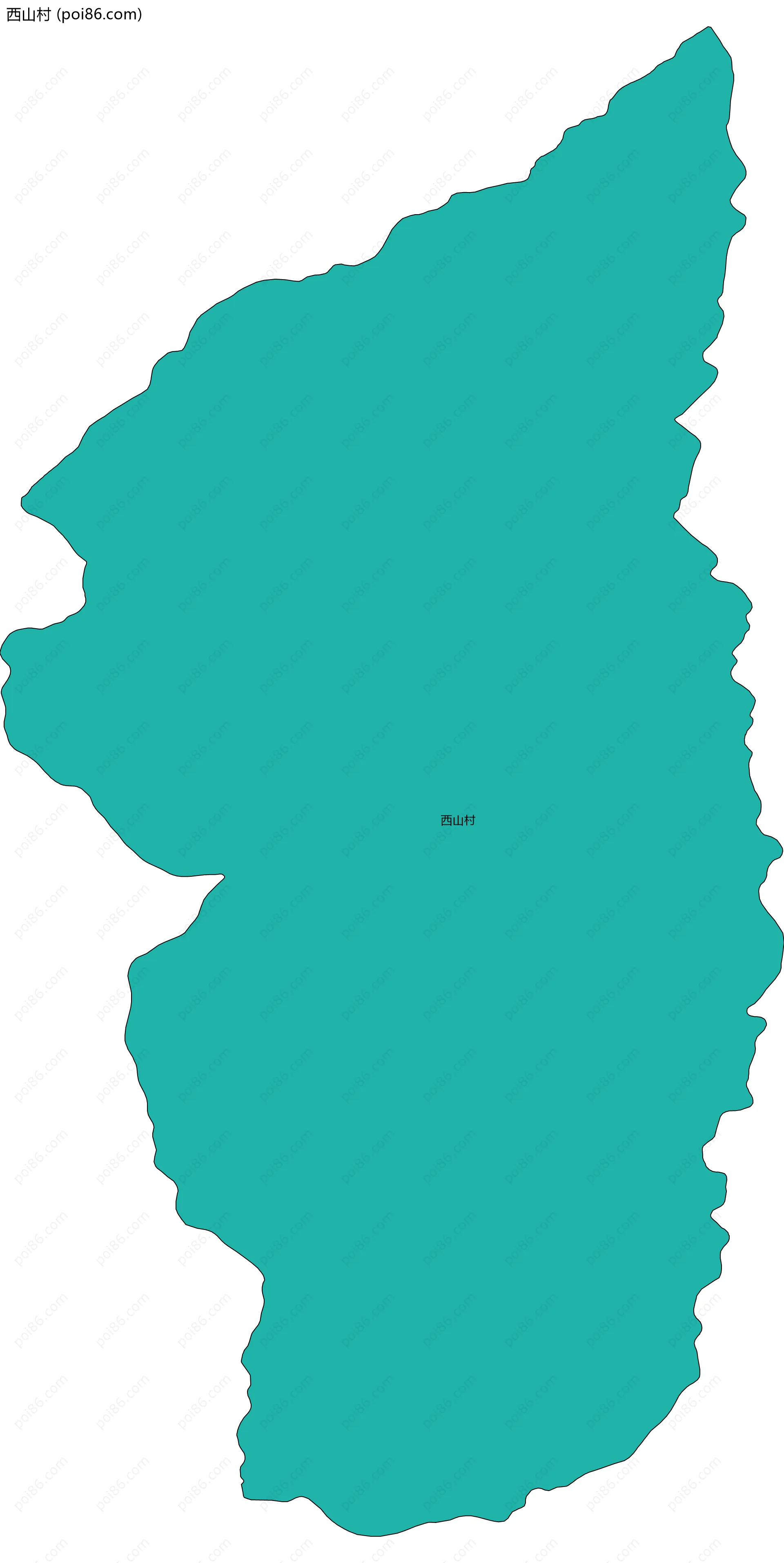 西山村边界地图