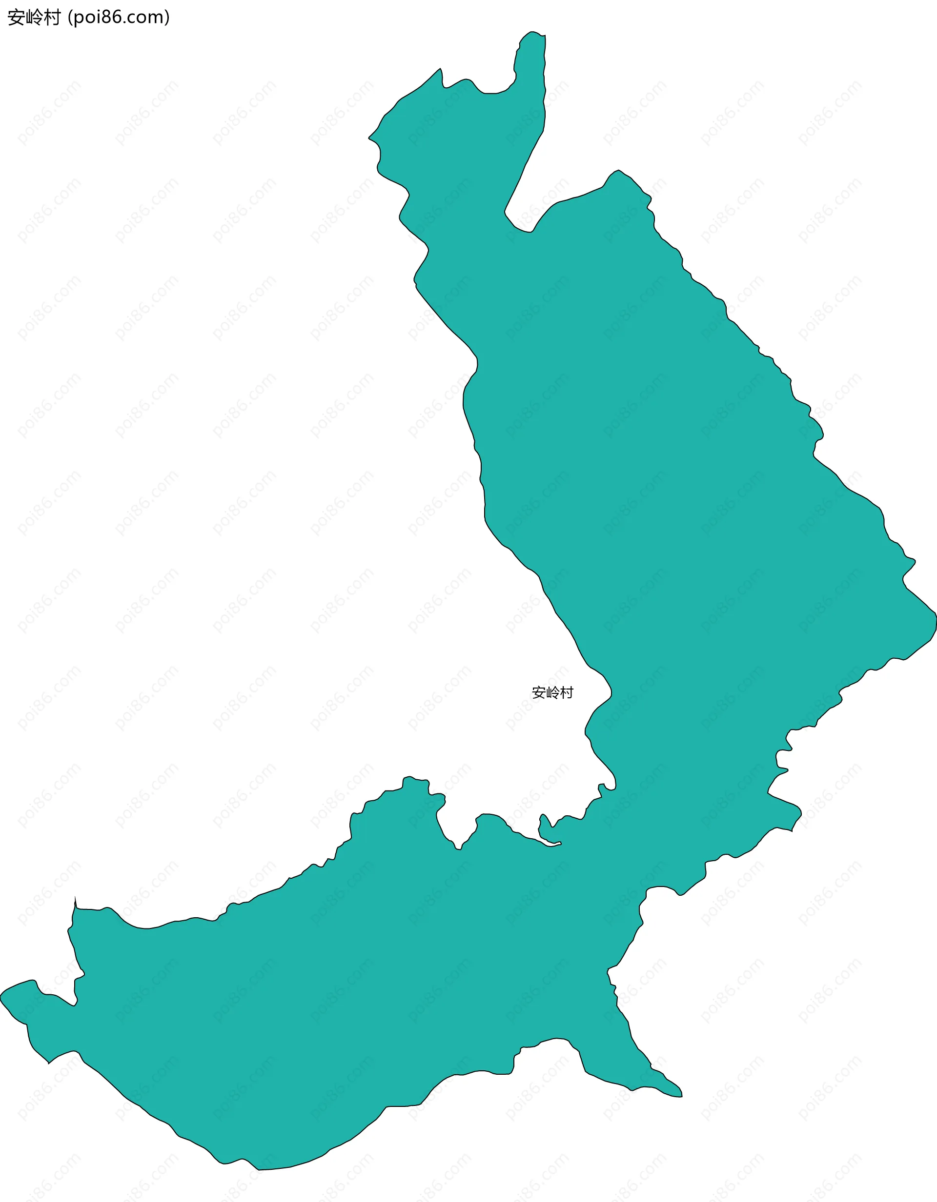 安岭村边界地图