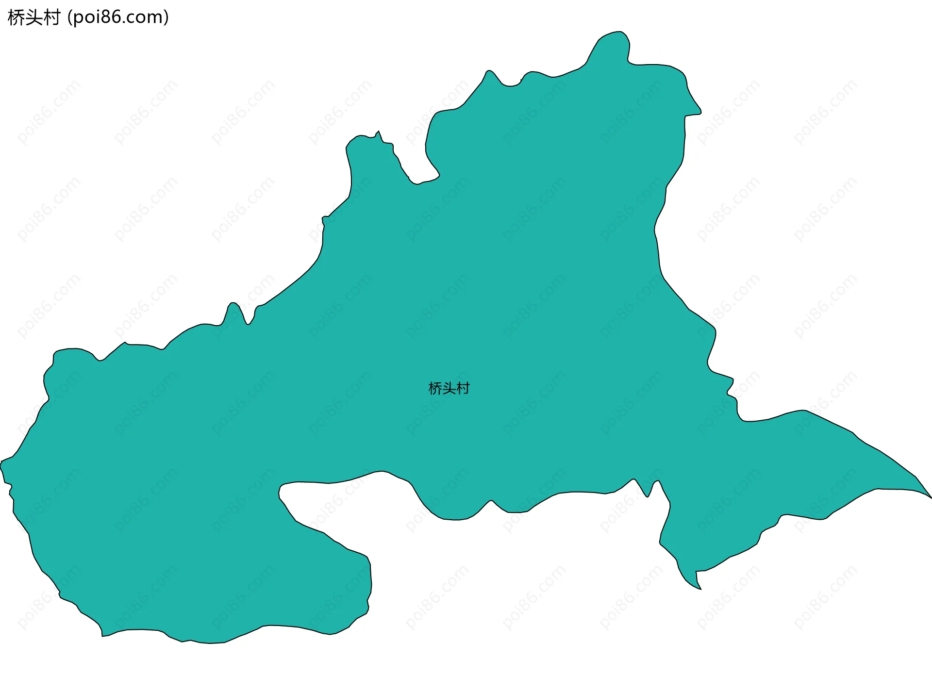 桥头村边界地图