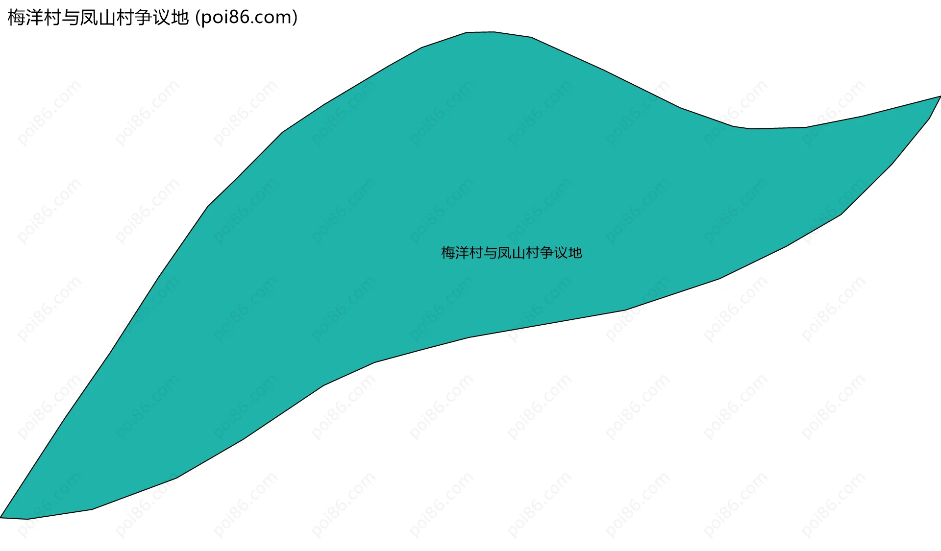 梅洋村与凤山村争议地边界地图