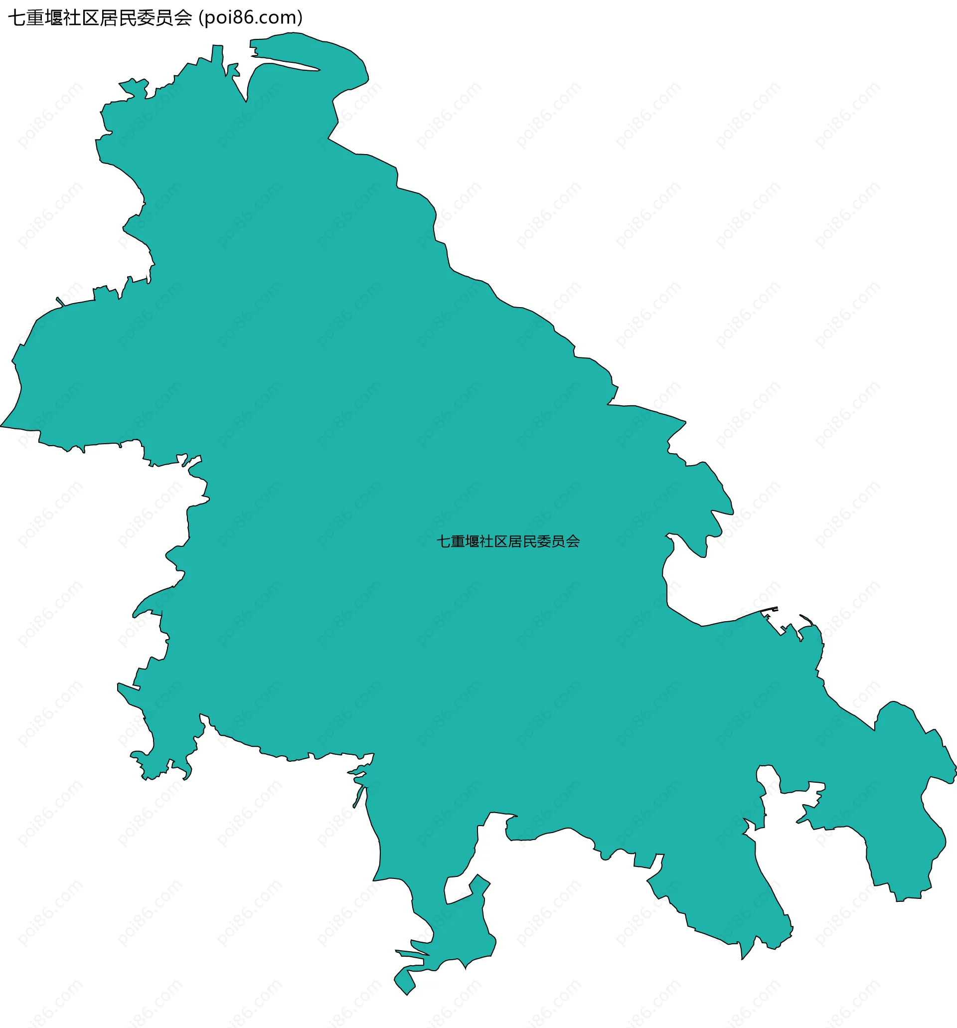 七重堰社区居民委员会边界地图