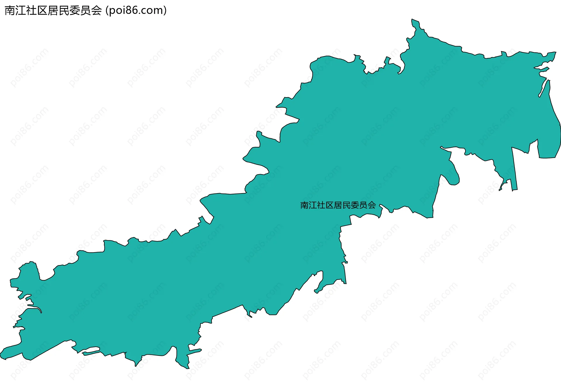 南江社区居民委员会边界地图