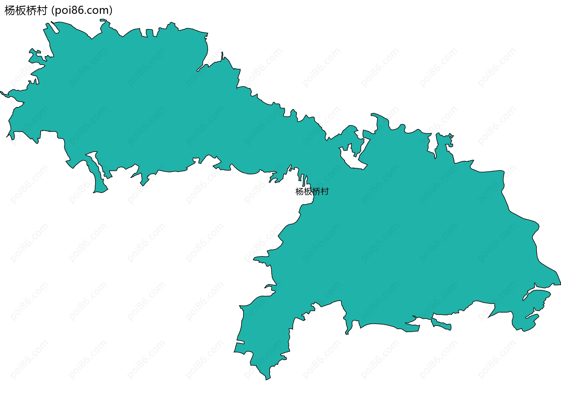 杨板桥村边界地图