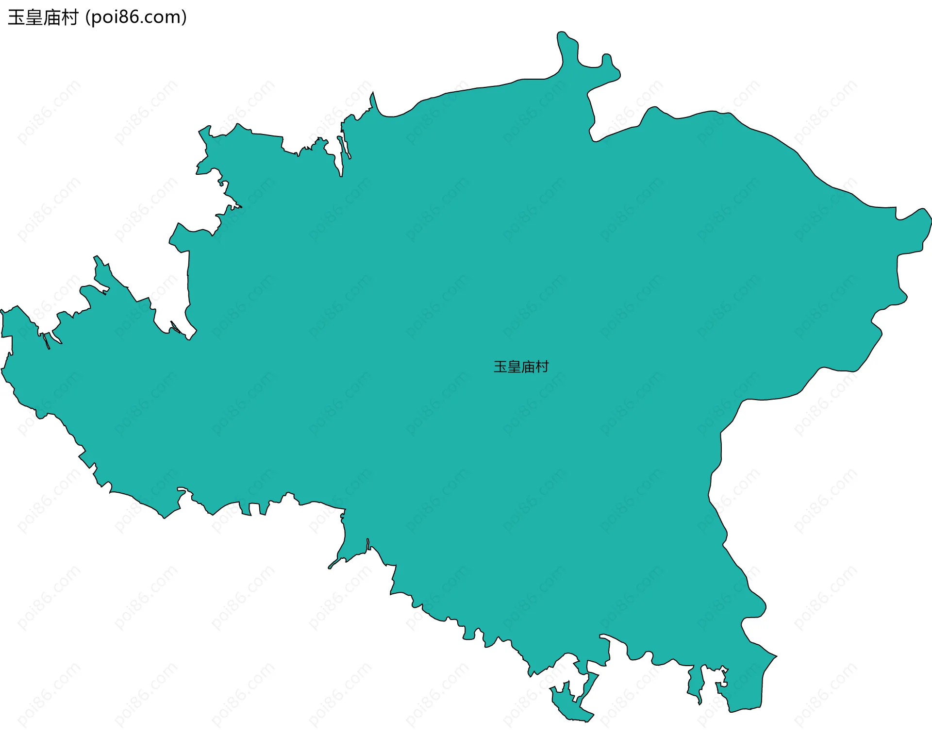 玉皇庙村边界地图