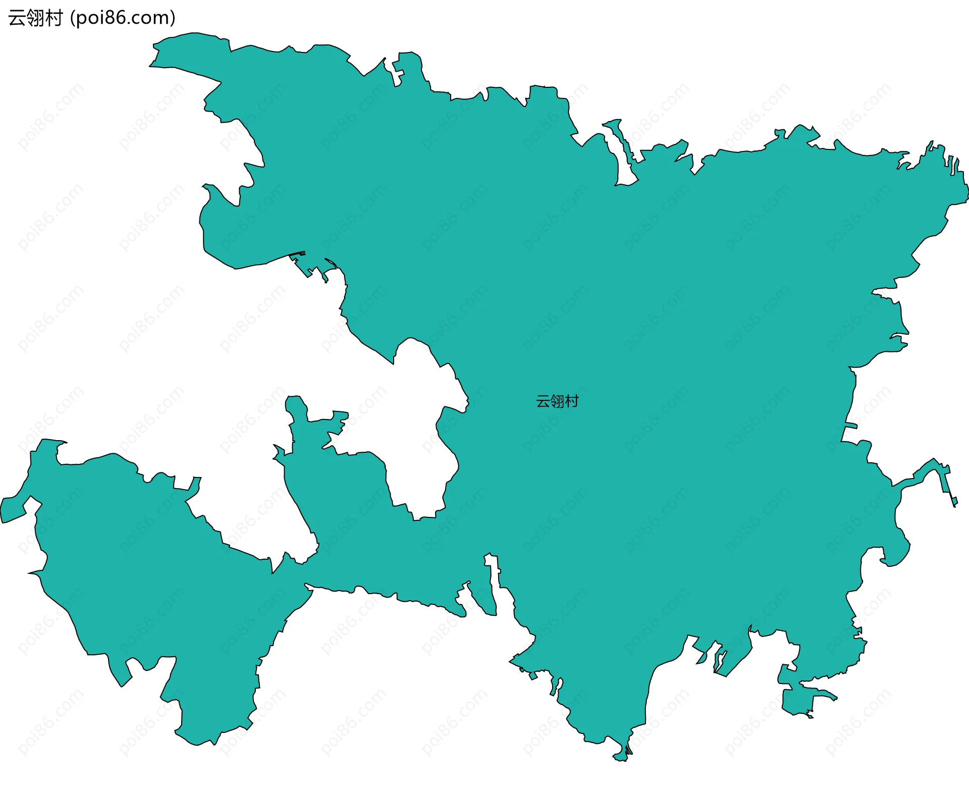 云翎村边界地图