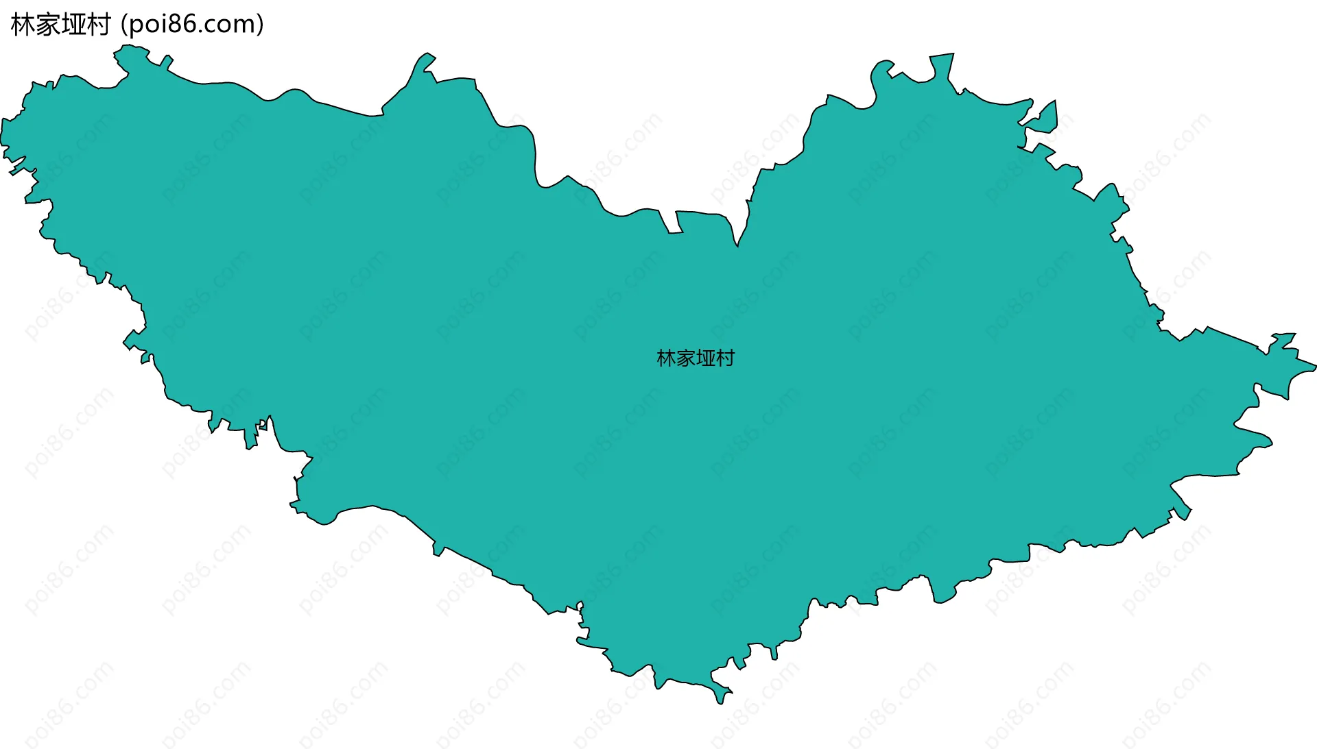 林家垭村边界地图