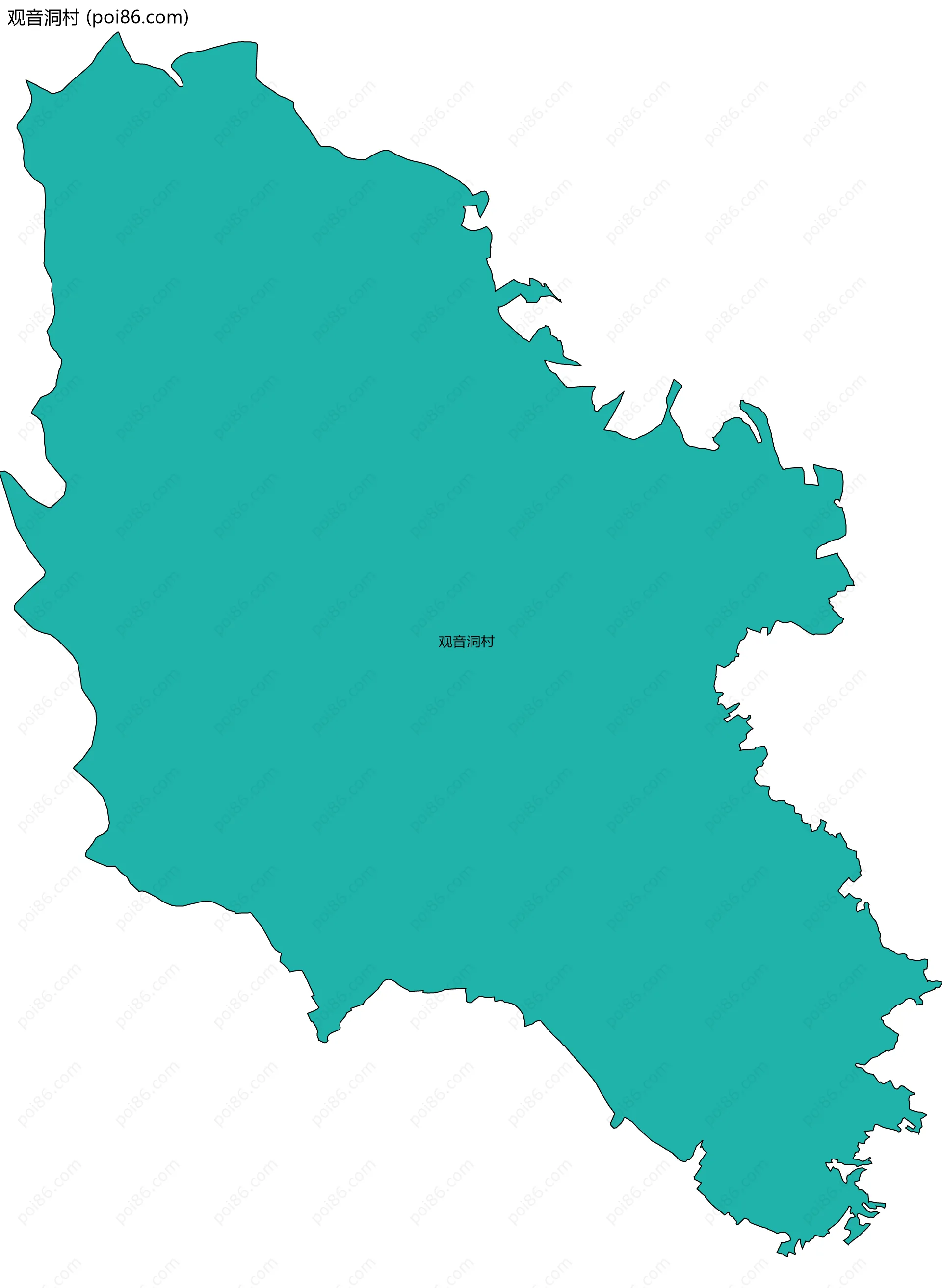 观音洞村边界地图