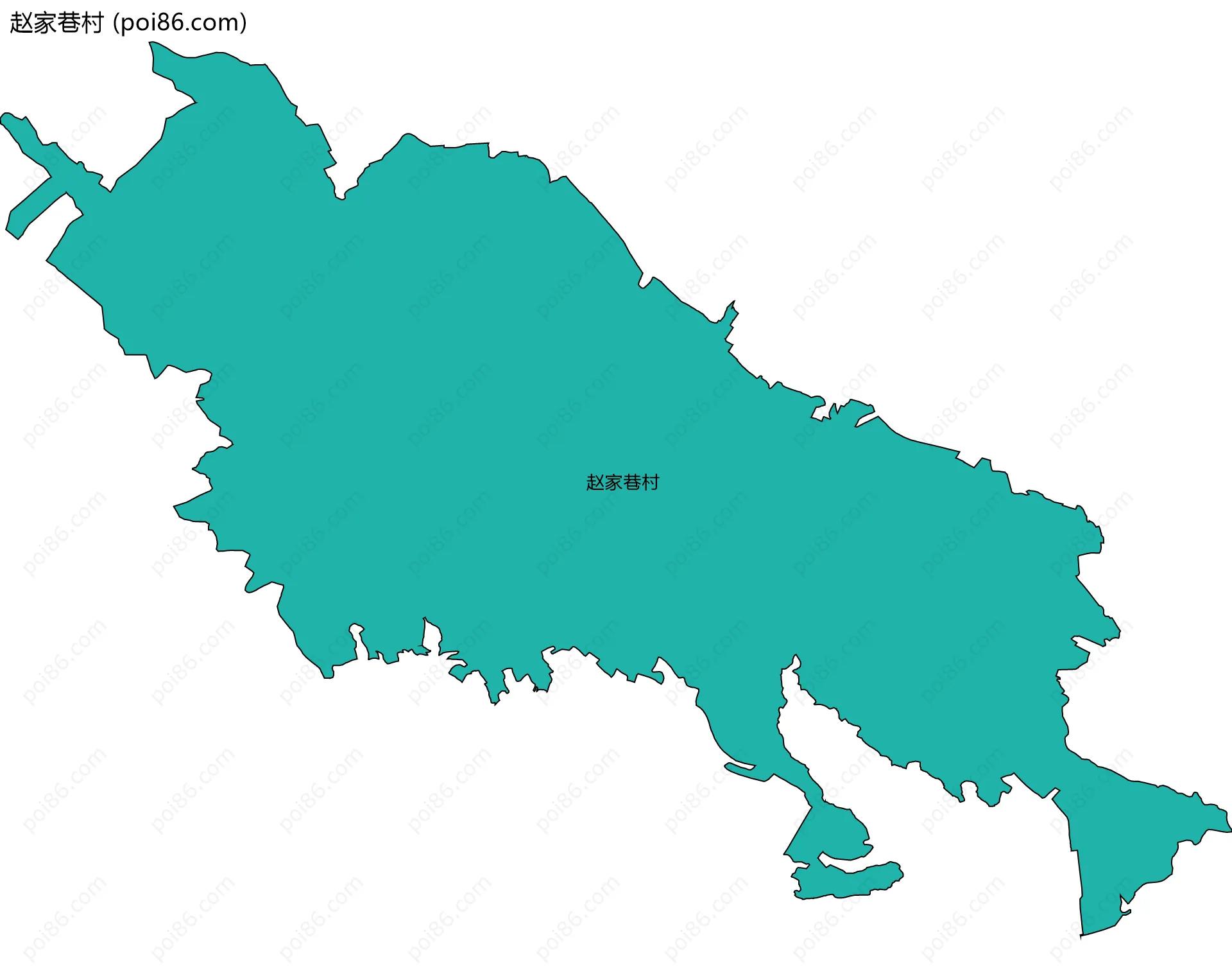 赵家巷村边界地图