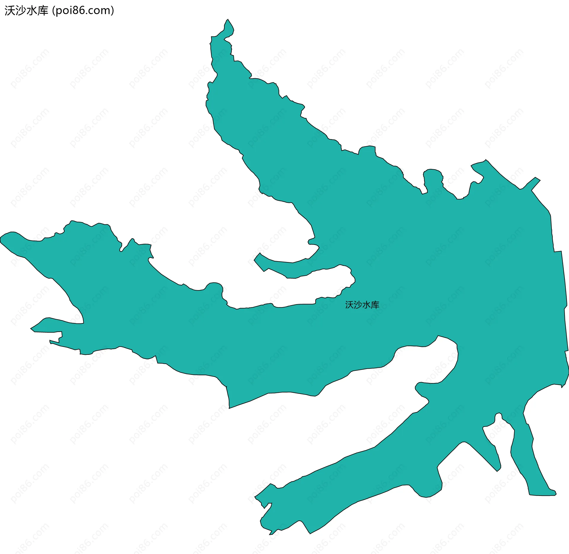 沃沙水库边界地图