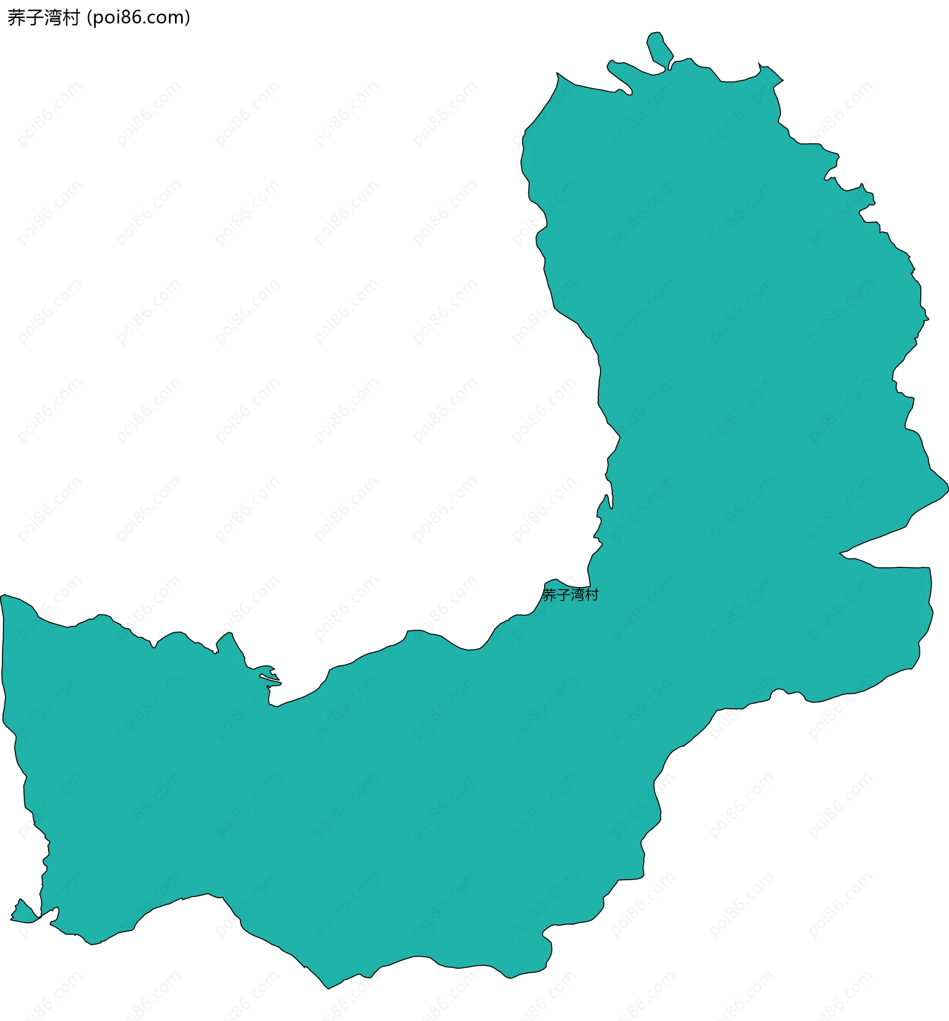 荞子湾村边界地图