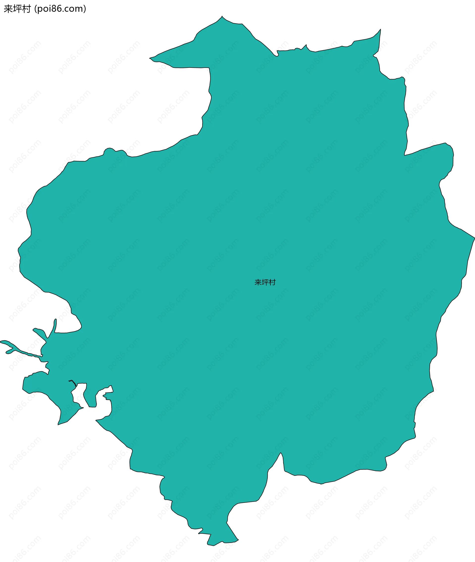 来坪村边界地图