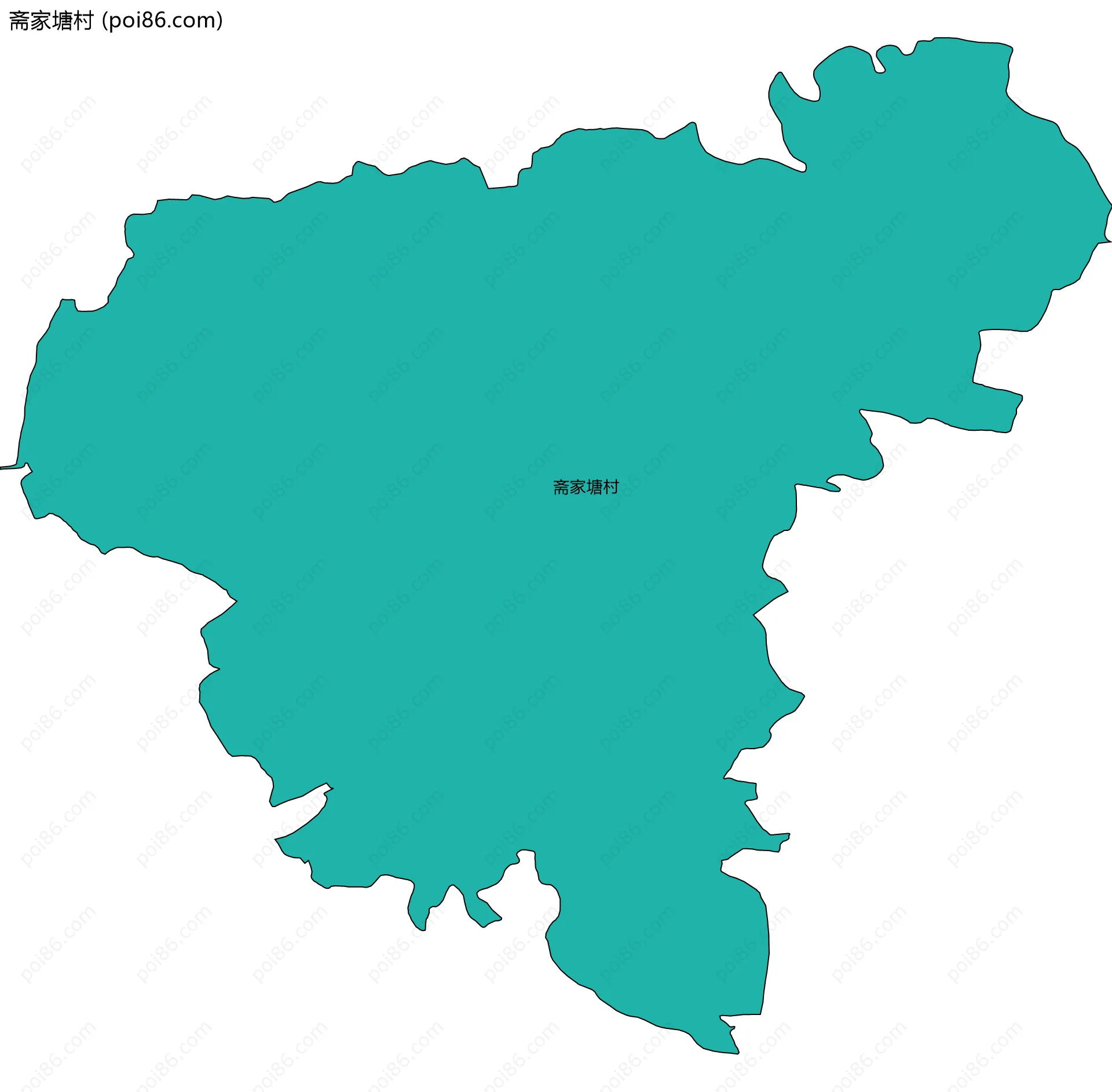 斋家塘村边界地图